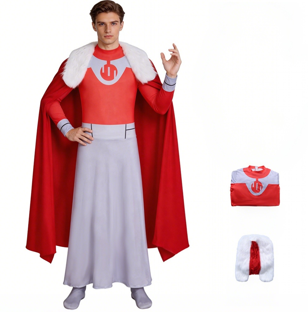 (150CM) Kids Invincible Cosplay Costume Omni Man Jumpsuit for Halloween Party Roleplay