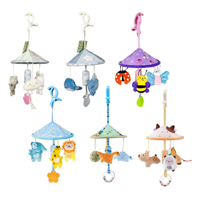 (Dinosaur) Infant Rattle Toy 0-12 Months Crib Hanging Music Box With Toy Bracket Bed Bell Car Seat Toy For Newborn Boy And Girl Gifts ﻿