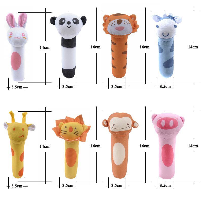 (monkey) Soft Infant Crib Bed Stroller Mobile Hanging Rattle Baby Educational Toys Brain Developmental Hand Grip Cute Stuffed Animal Toys