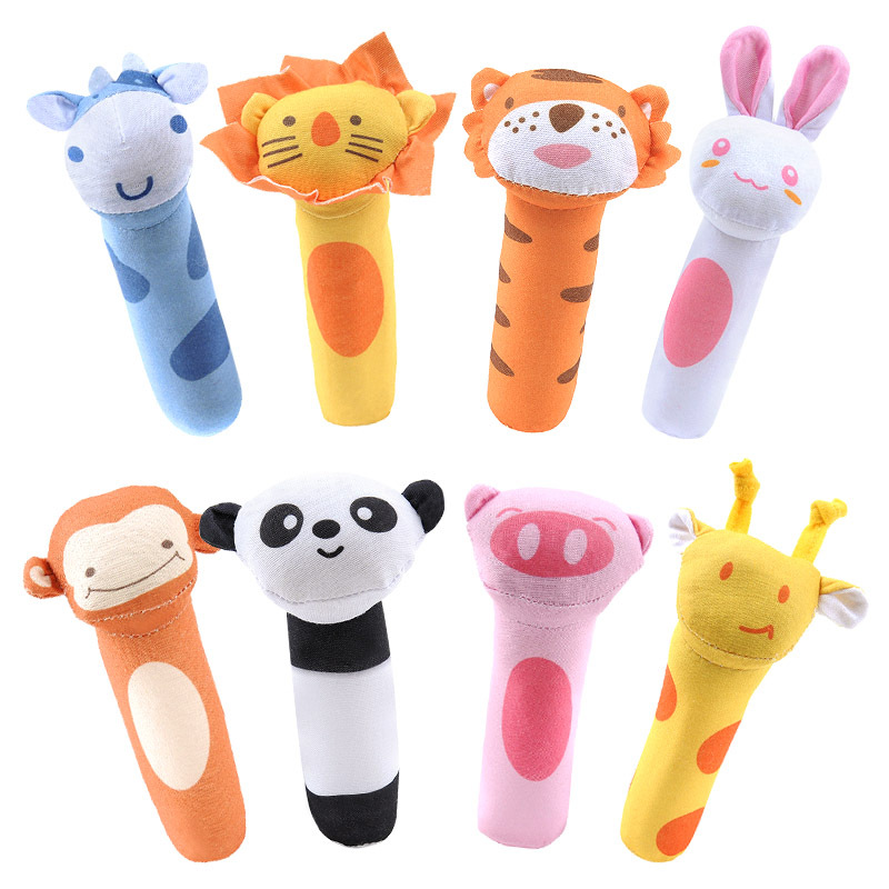 (monkey) Soft Infant Crib Bed Stroller Mobile Hanging Rattle Baby Educational Toys Brain Developmental Hand Grip Cute Stuffed Animal Toys