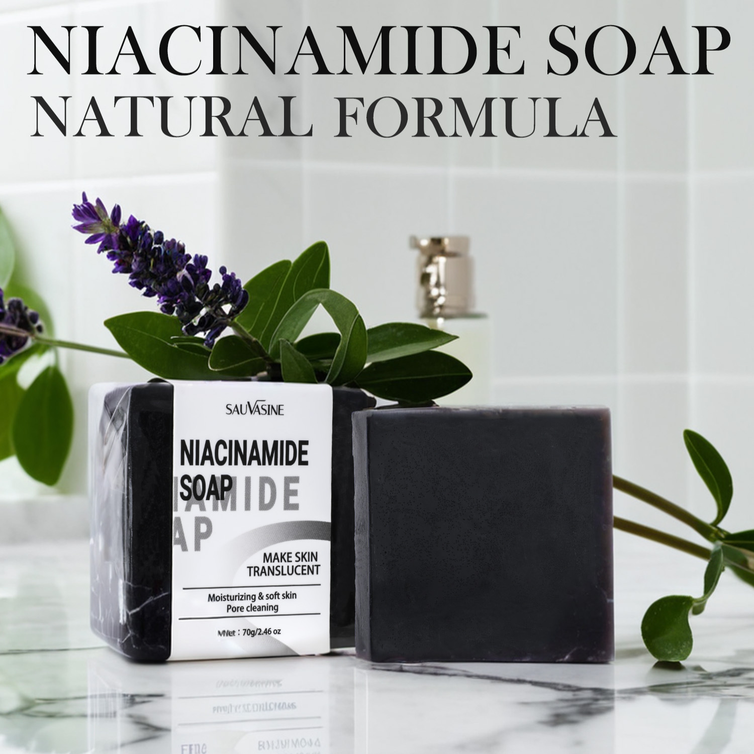 Niacinamide Soap Deep Cleansing Moisturizing Nourishing For Face And Body Daily Skincare Handmade Bar 70g