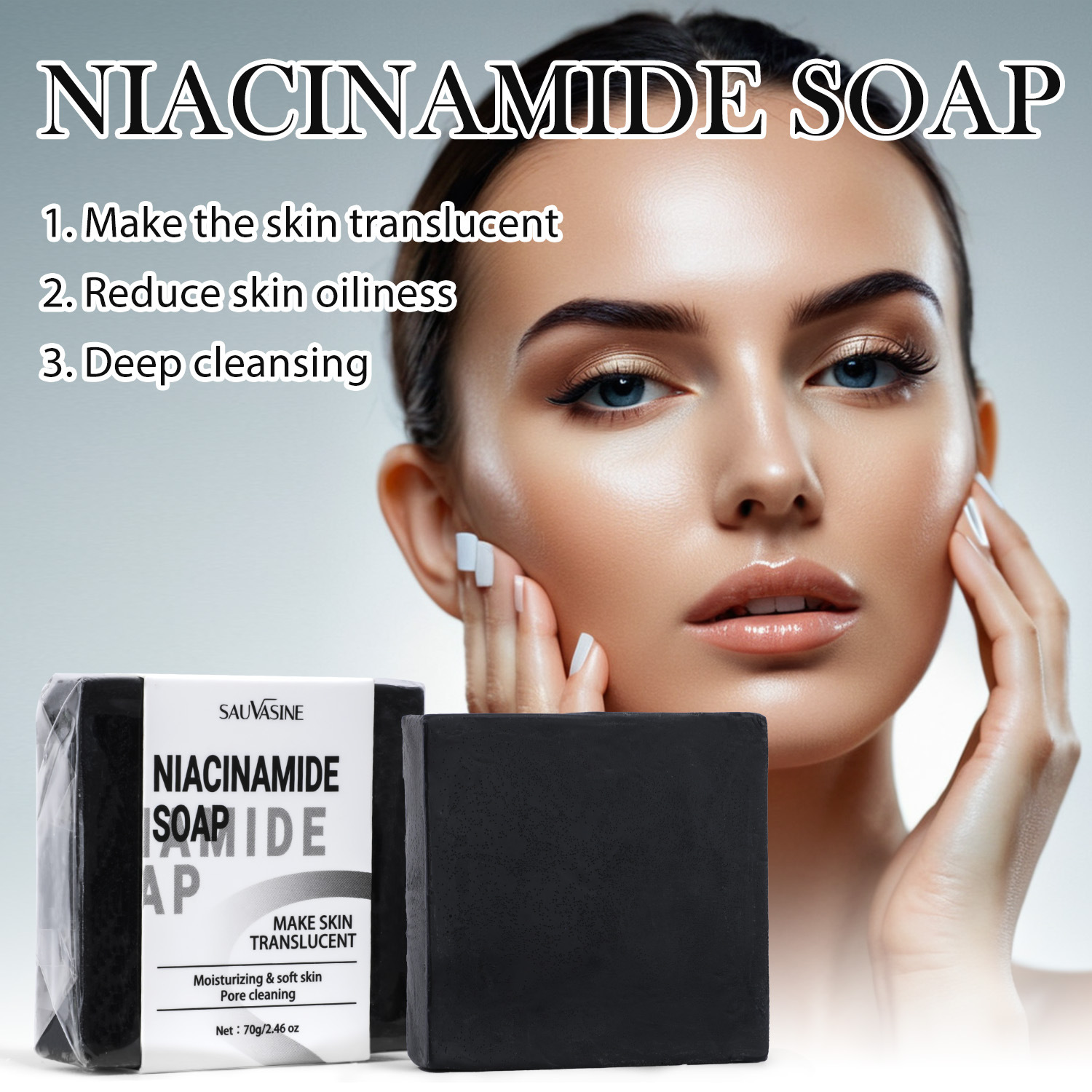 Niacinamide Soap Deep Cleansing Moisturizing Nourishing For Face And Body Daily Skincare Handmade Bar 70g