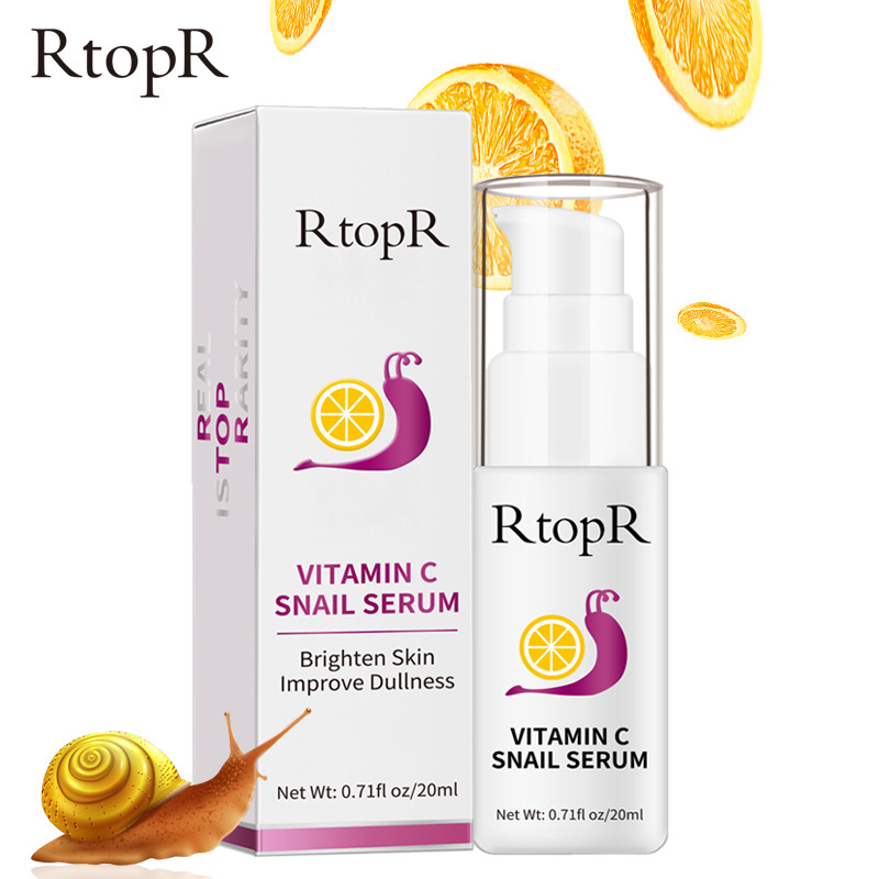 VC Snail Essence Face Serum Brightening Moisturizing Skin Repair Daily Facial Treatment 20ml