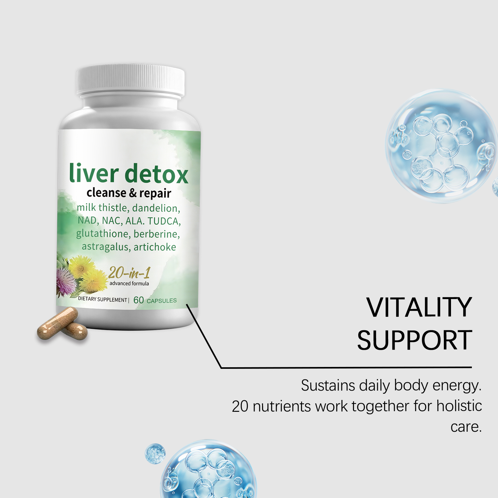 Body Revitalizing Capsules Twenty In One Compound Nutritional Dietary Supplement Support Human Daily Vitality Supply