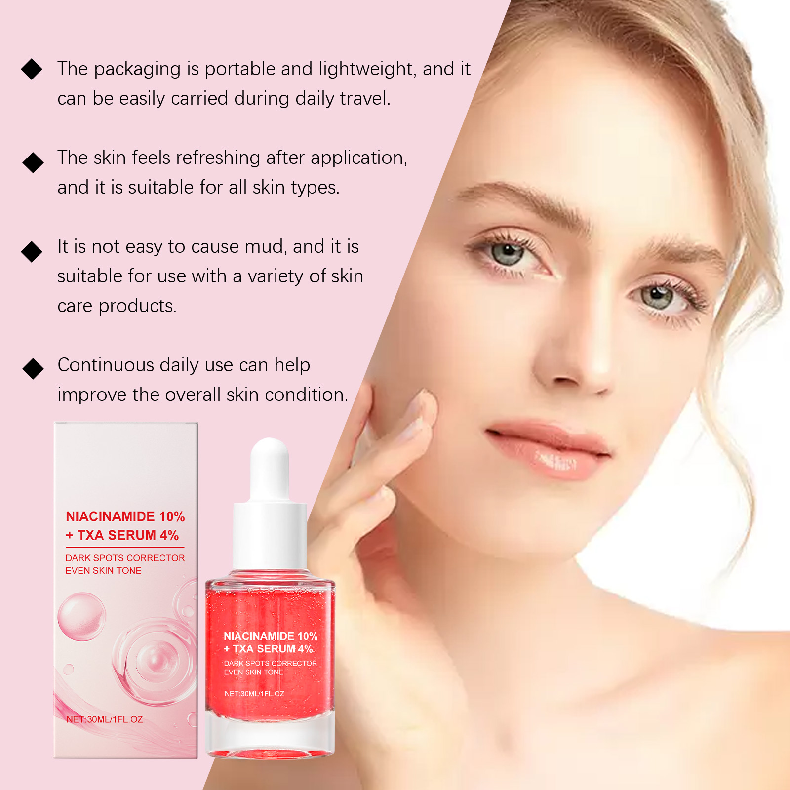 Nicotinamide Essence Liquid Mild Hydrating Moisturizing Soft Refined Skin Daily Care Facial Body Gentle Nourishing Smoothing