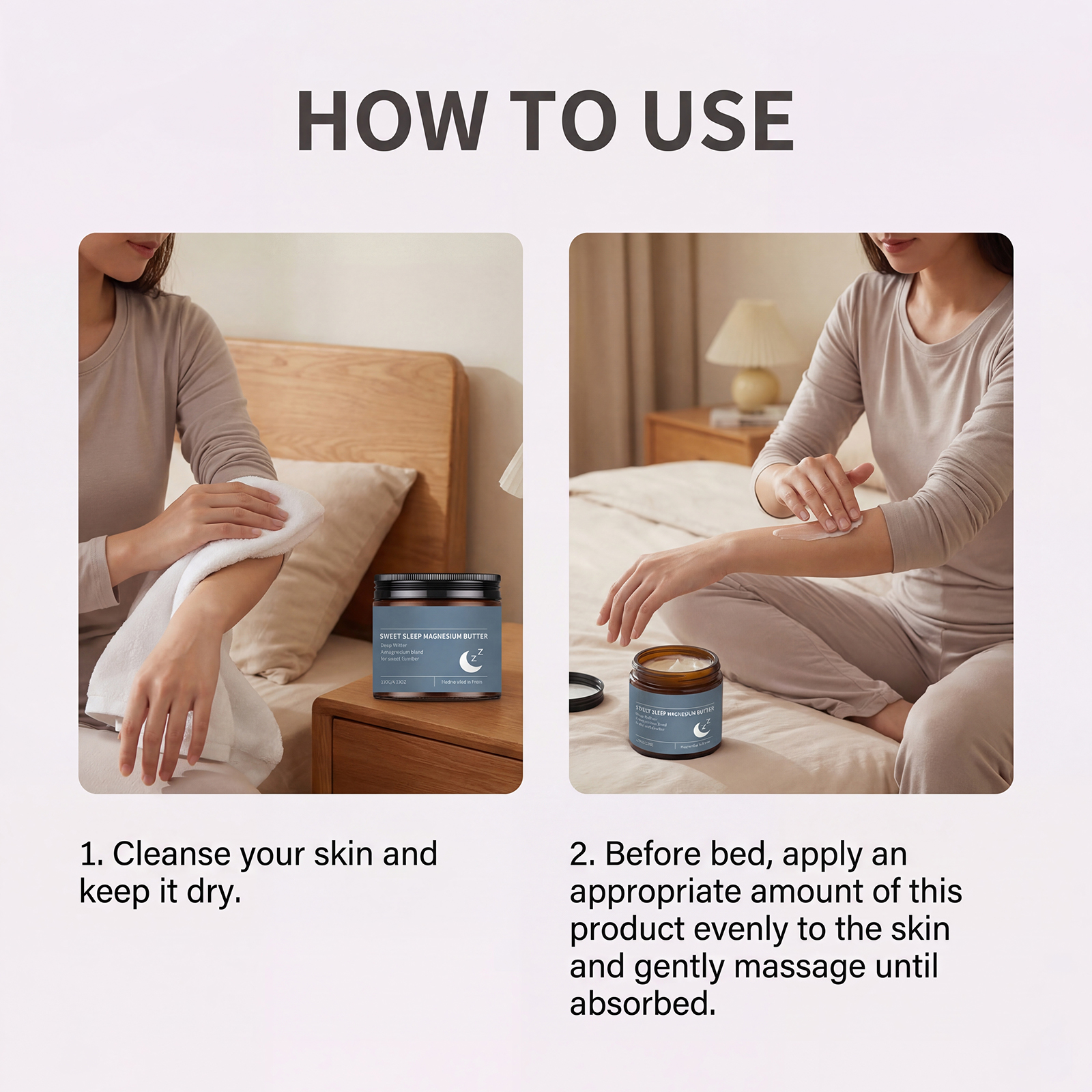 Sleep Calming Cream Gentle Nourishing Lotion For Nighttime Skin Relaxation Care All Body Sensitive Complexion Daily Moisturizing Treatment