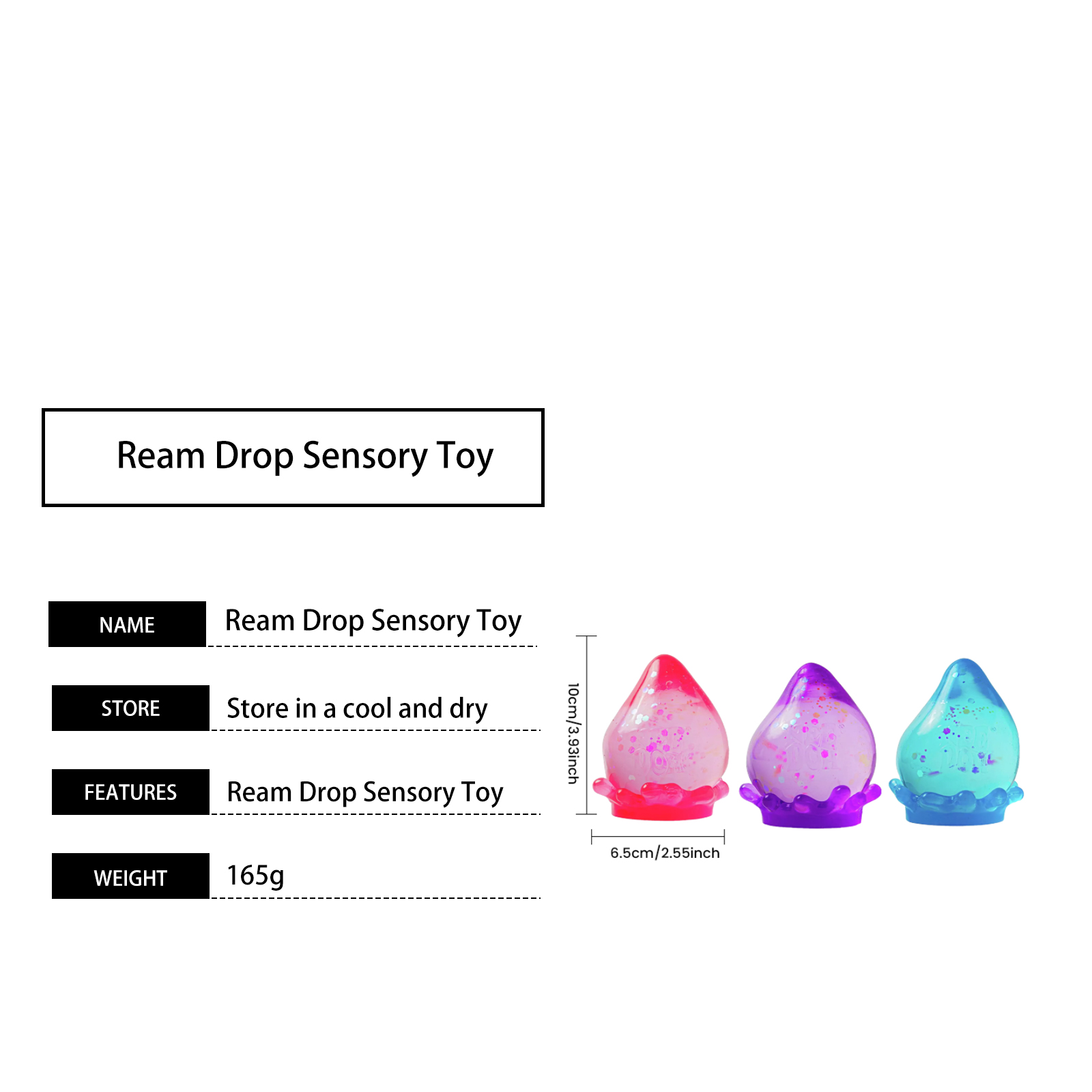 (Pink) Dreamy Fallen Leaf Sensory Toy Purple Tear Drop Shape Detachable Base Finger Knead Stress Relief Daily Relax Play
