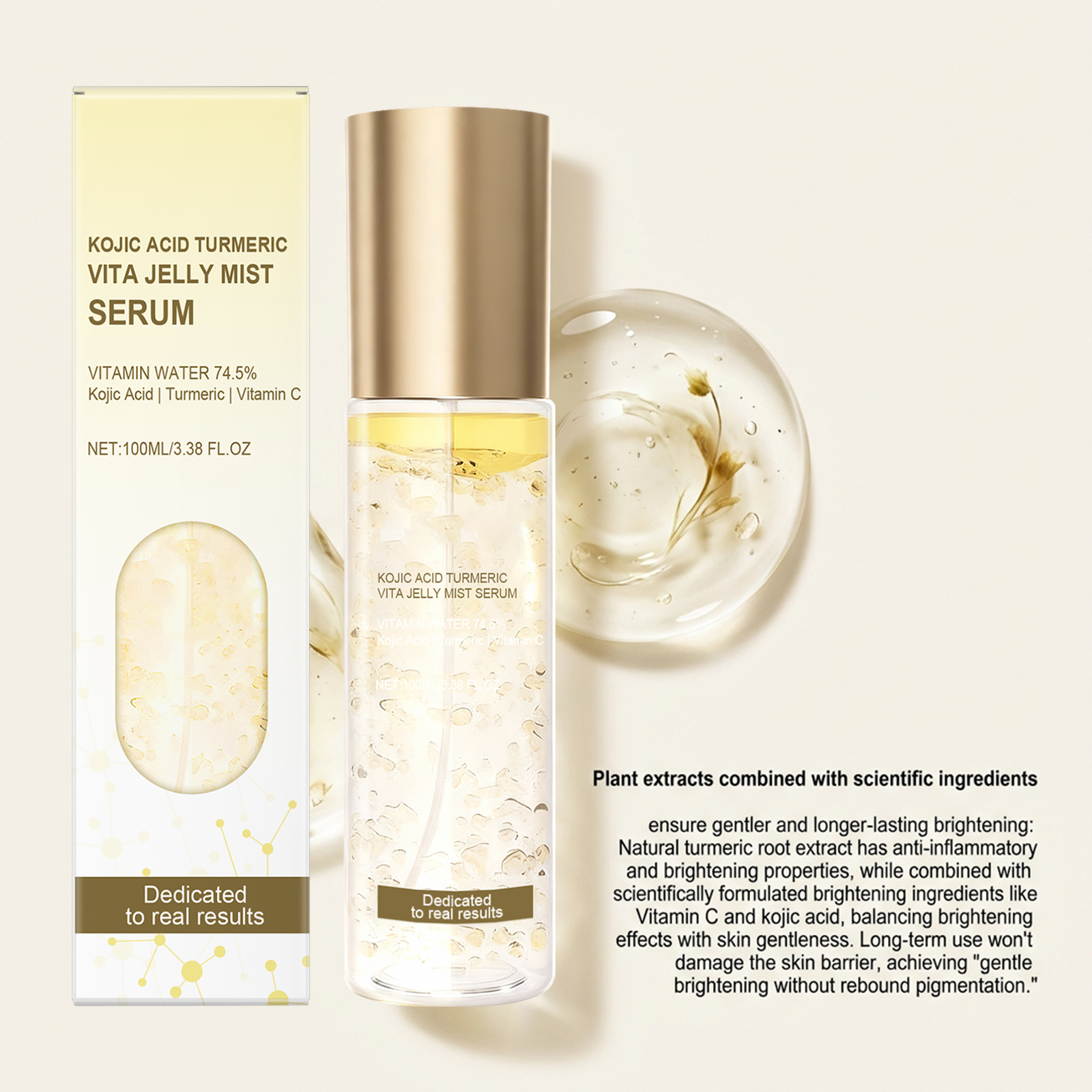 Yellow Hydrating Jelly Essence Smooth Watery Soft Texture Deep Moisturizing Gentle Daily Facial Skin Care