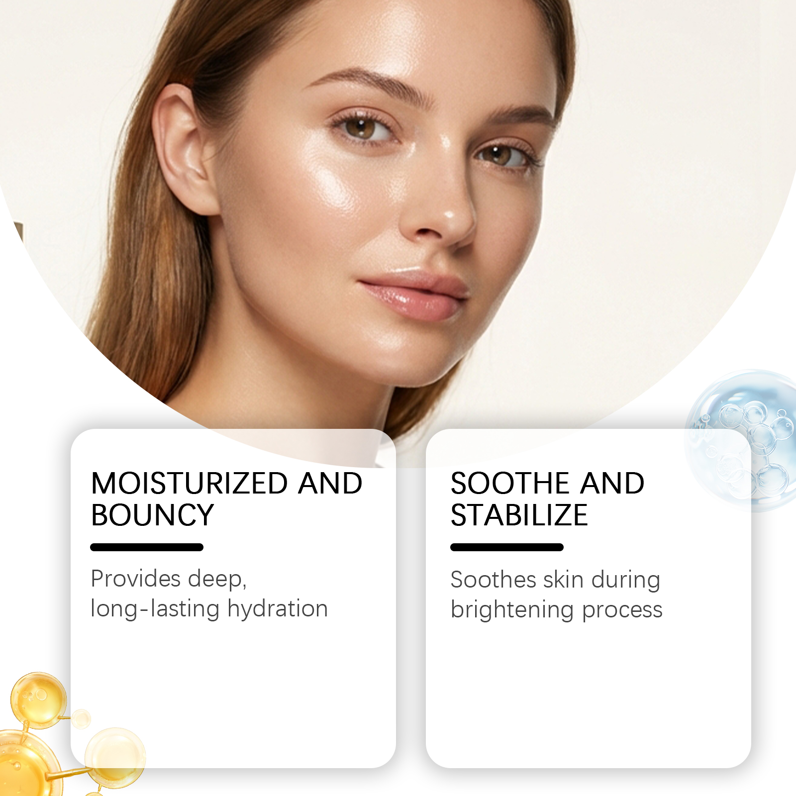Yellow Hydrating Jelly Essence Smooth Watery Soft Texture Deep Moisturizing Gentle Daily Facial Skin Care