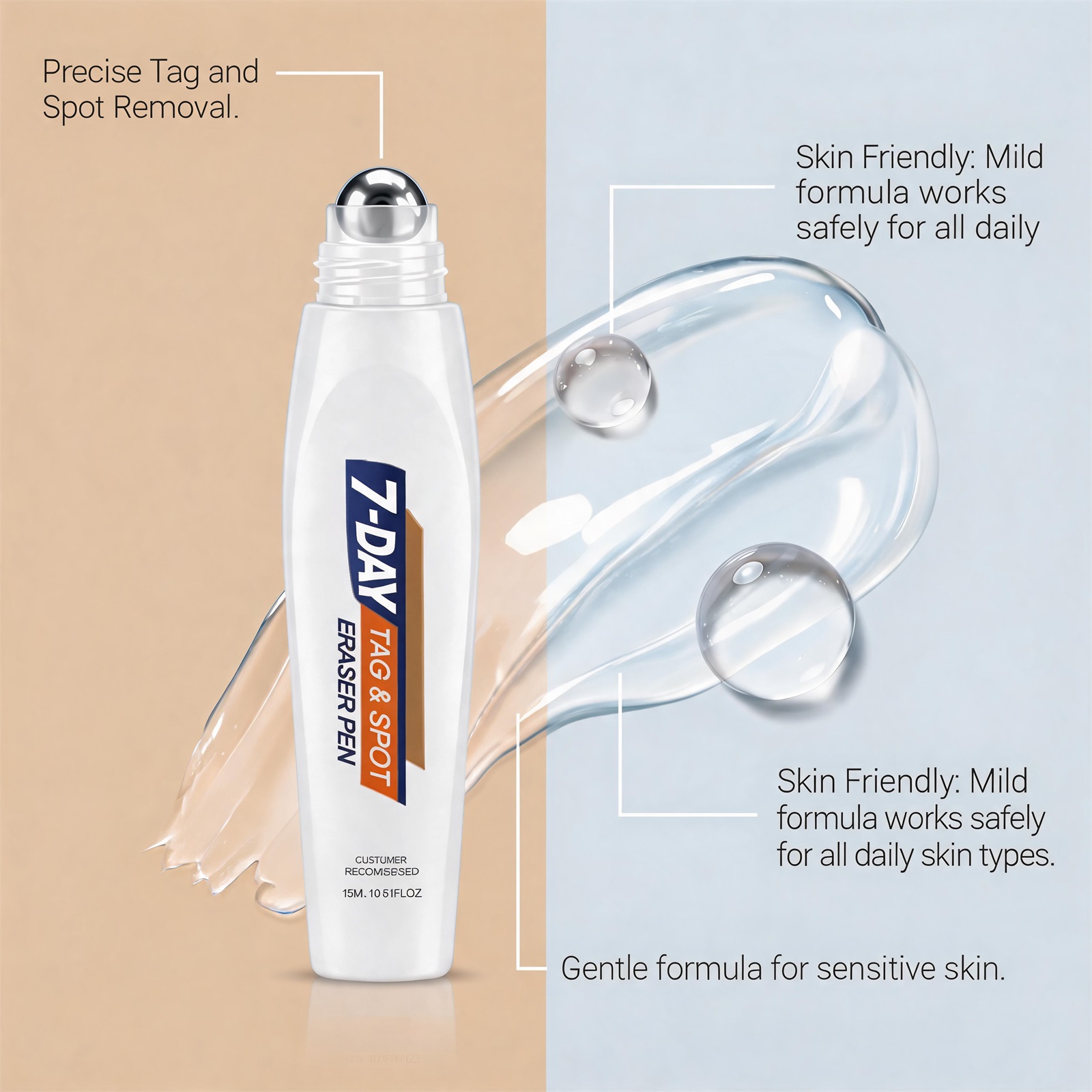 Skin Care Pen Spot Application Cleansing Brighten Complexion Smooth Nourish Skin Refreshing Body Partial Area