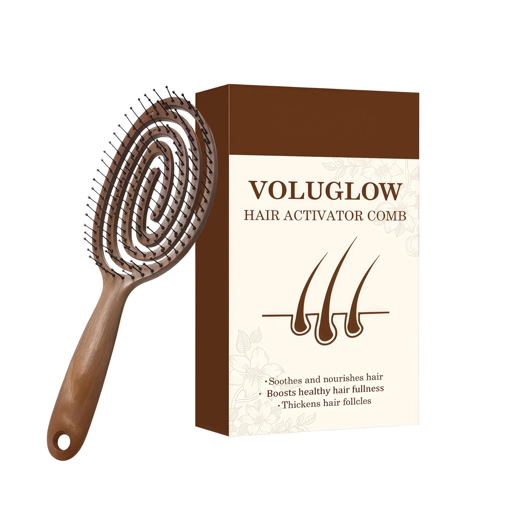 Scalp Massage Comb Comfortable Care Natural Fluffy Untangle Hair Beauty Daily Hair Styling Gentle Head Relax Soft Smooth Healthy Tresses