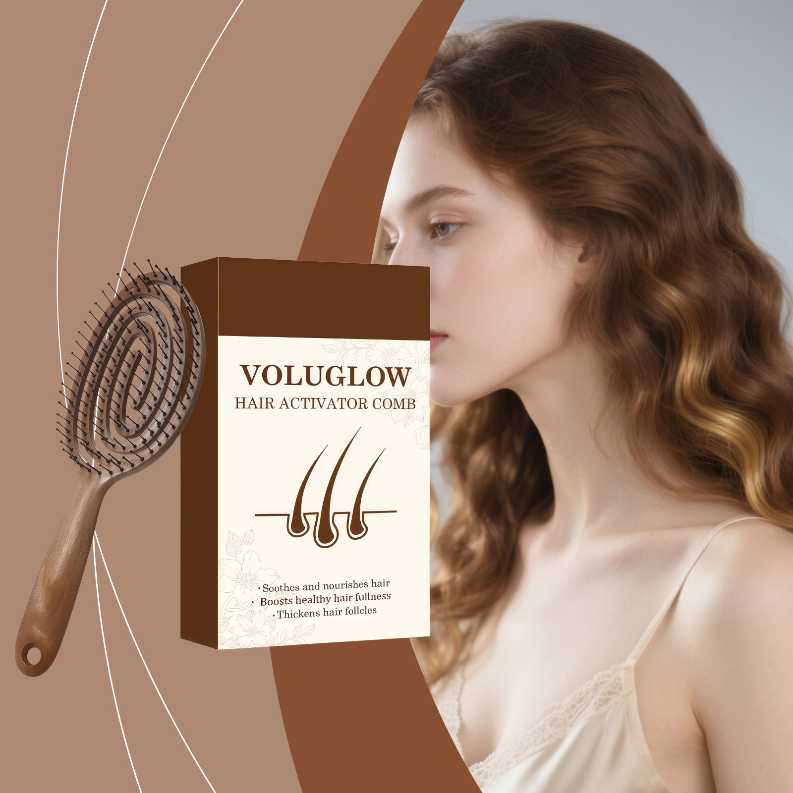 Scalp Massage Comb Comfortable Care Natural Fluffy Untangle Hair Beauty Daily Hair Styling Gentle Head Relax Soft Smooth Healthy Tresses