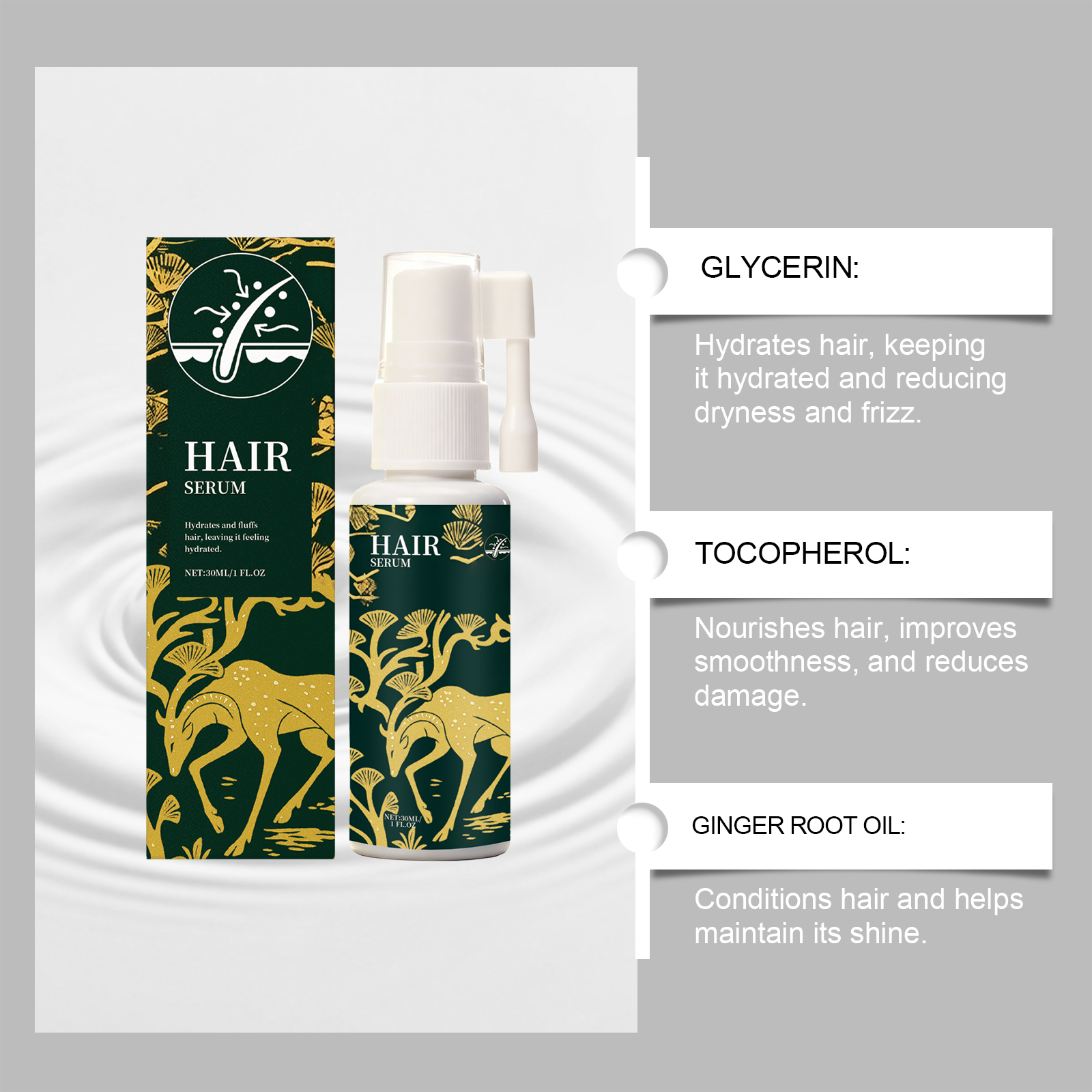 Hair Care Spray Light Texture Daily Nourish Moist Soft Fix Frizzy Hair Portable Use For All Strands