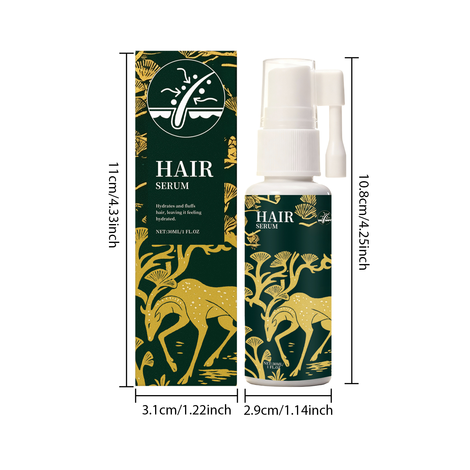 Hair Care Spray Light Texture Daily Nourish Moist Soft Fix Frizzy Hair Portable Use For All Strands