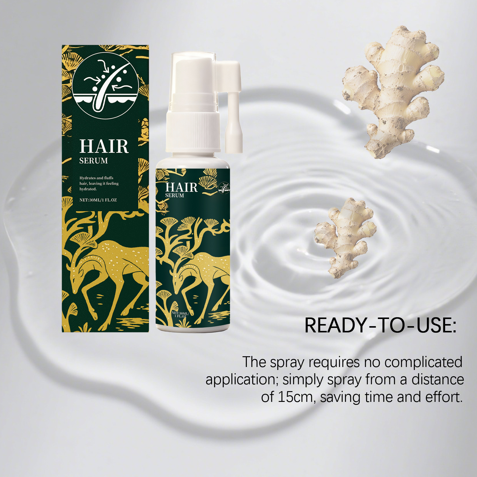 Hair Care Spray Light Texture Daily Nourish Moist Soft Fix Frizzy Hair Portable Use For All Strands