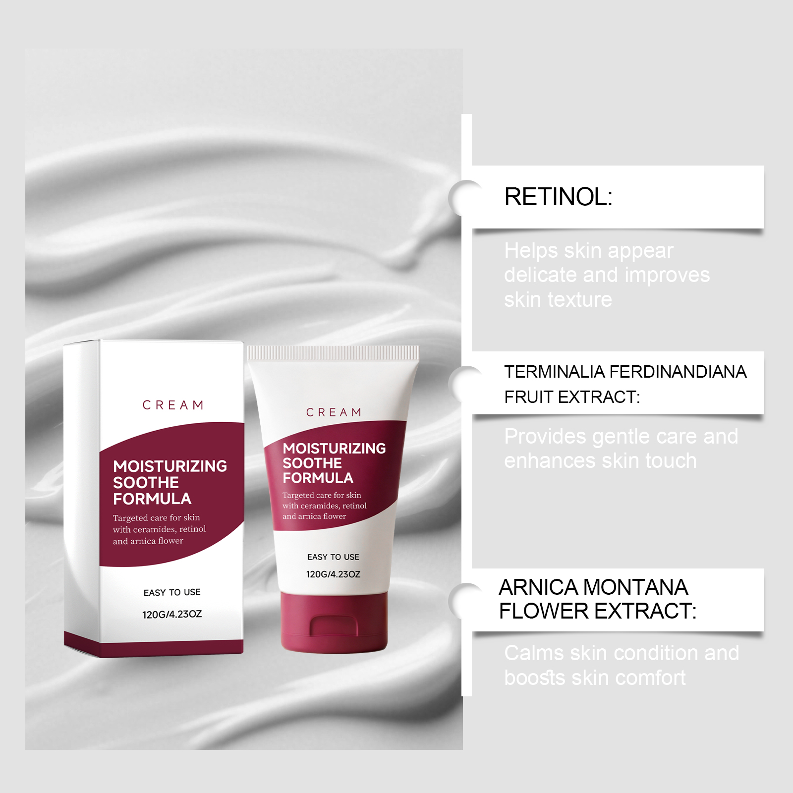 Moisturizing Care Cream Soft Comfort Lock Water Skin Hydrating Mild Gentle Fine Bright Shine Body Lotion
