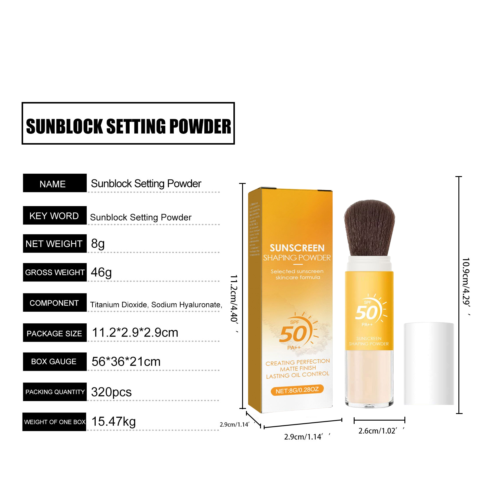 Sun Protection Setting Powder Daily Natural Lightweight Breathable Oil Control Long Lasting No Makeup Fade Daily Makeup Look