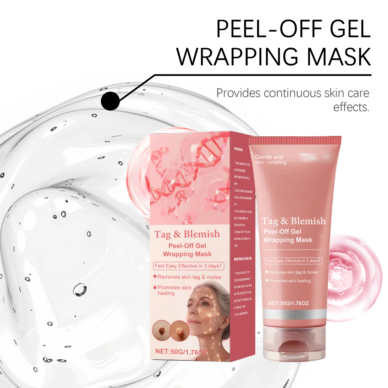 Moisturizing Anti Wart Peel Off Mask Deep Cleansing Hydrating Firming Skin Facial Care