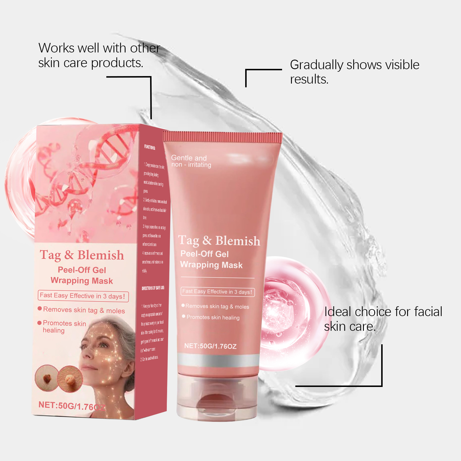Moisturizing Anti Wart Peel Off Mask Deep Cleansing Hydrating Firming Skin Facial Care