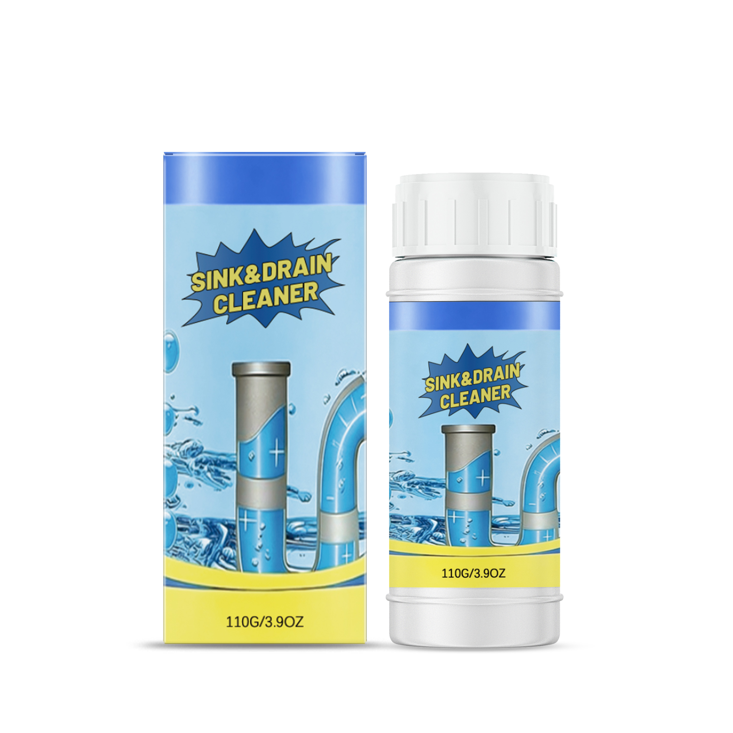 Pipe Cleaner Dissolves Grime Unclogs Pipes Removes Bad Odors Toilet Floor Drain Kitchen Lines