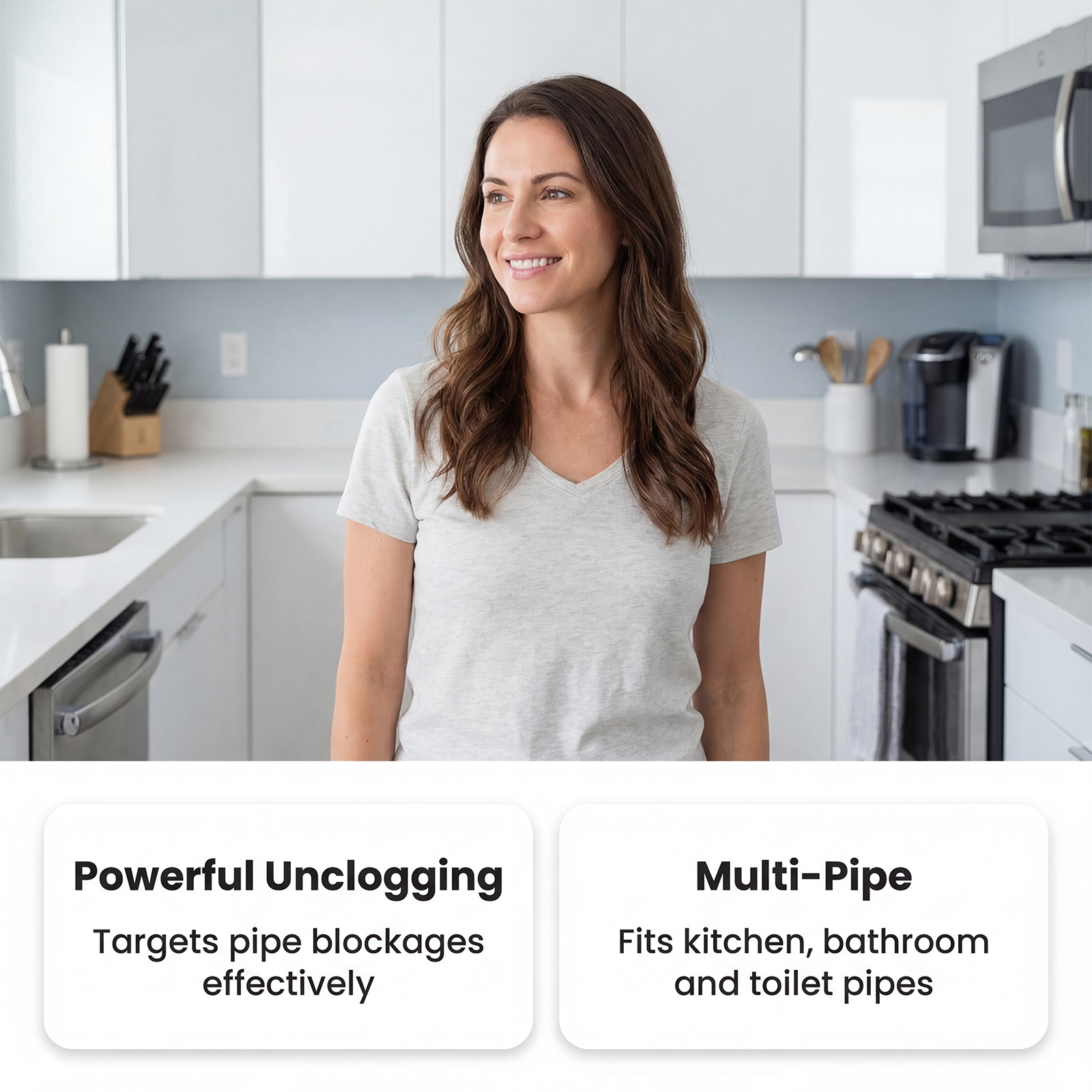 Pipe Cleaner Dissolves Grime Unclogs Pipes Removes Bad Odors Toilet Floor Drain Kitchen Lines