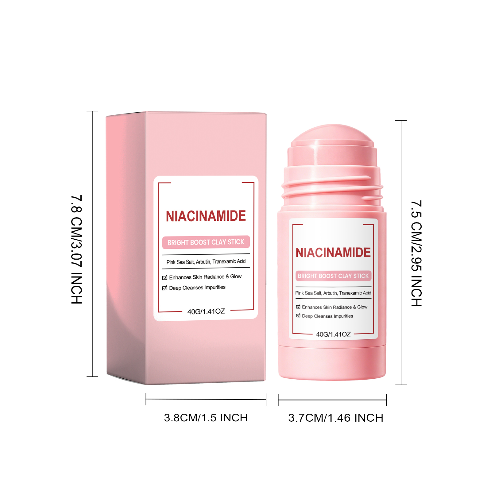 Nicotinamide Moisturizing Mask Stick Cleanses Hydrates Softens Brightens Gentle Facial Skin Daily Apply