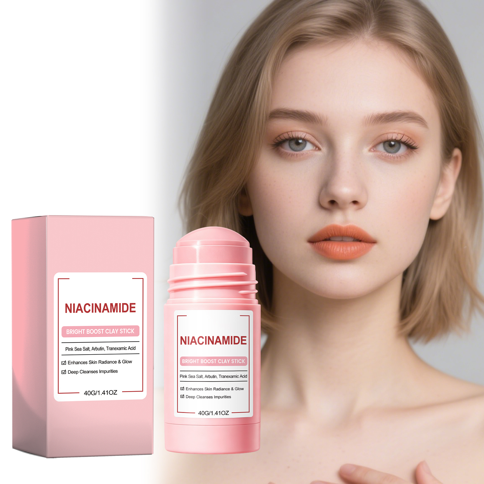 Nicotinamide Moisturizing Mask Stick Cleanses Hydrates Softens Brightens Gentle Facial Skin Daily Apply