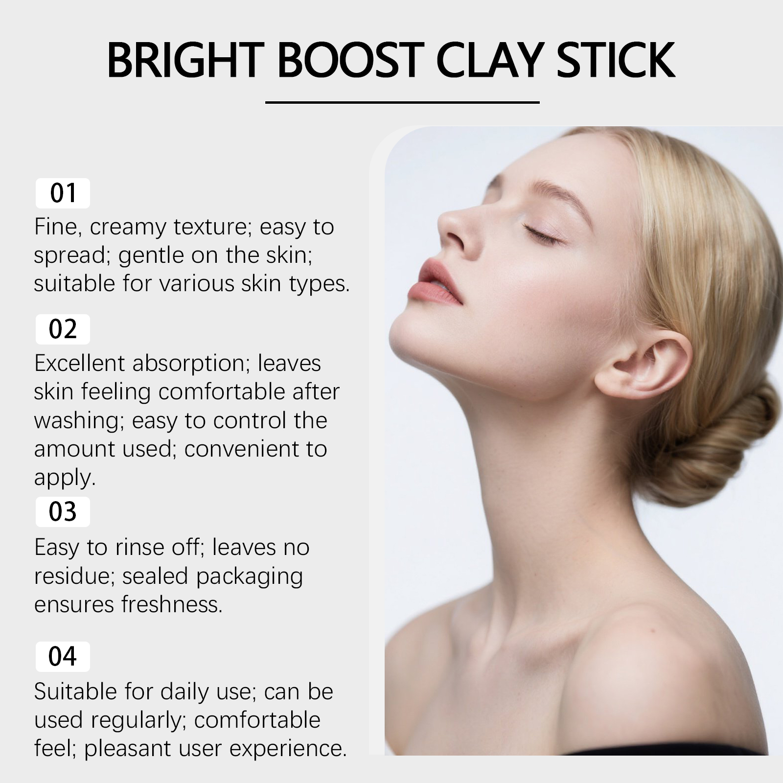 Nicotinamide Moisturizing Mask Stick Cleanses Hydrates Softens Brightens Gentle Facial Skin Daily Apply