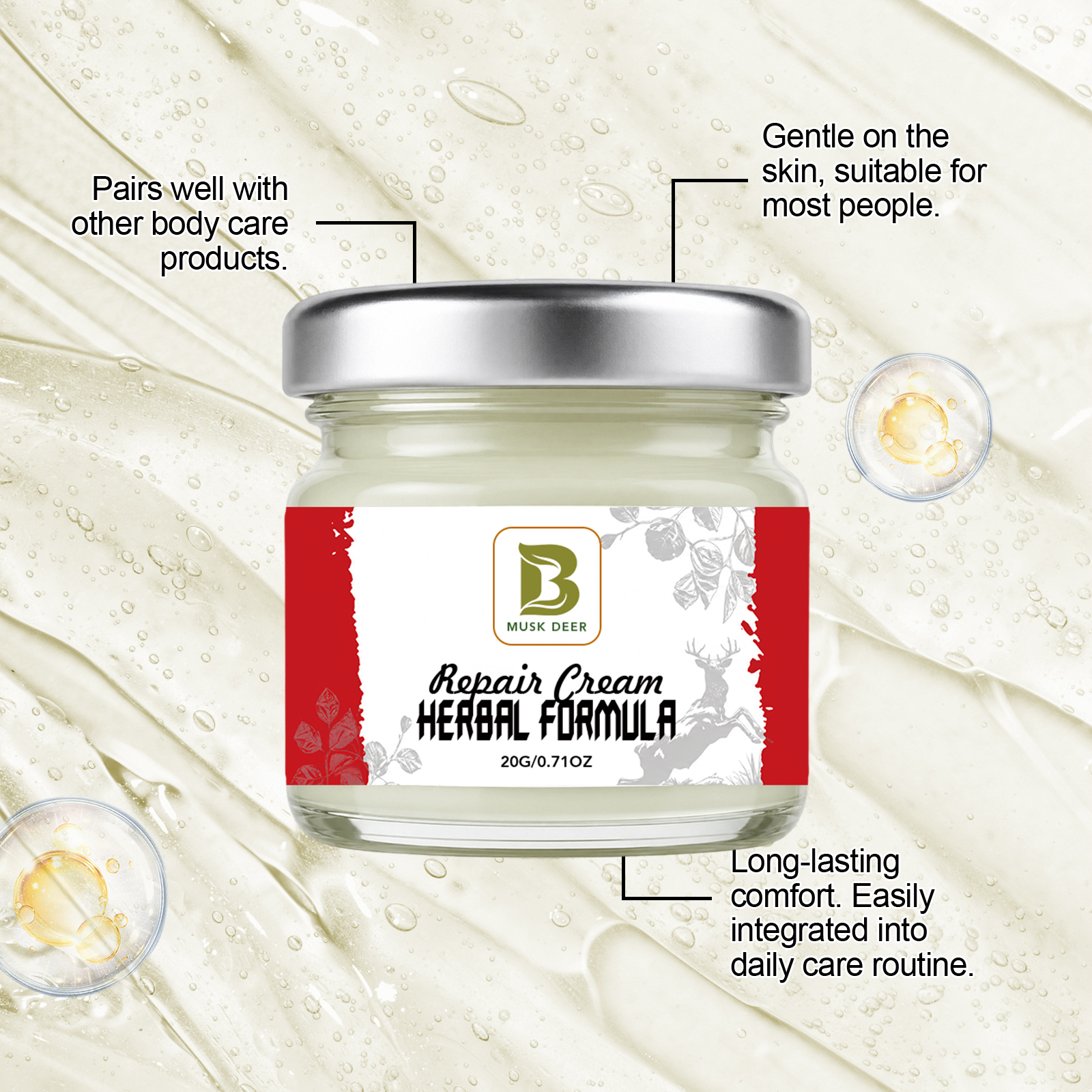 Skin Care Ointment Mild Cool NonSticky Comfortable Hydrating Soft For Rough Skin Whole Body All Seasons