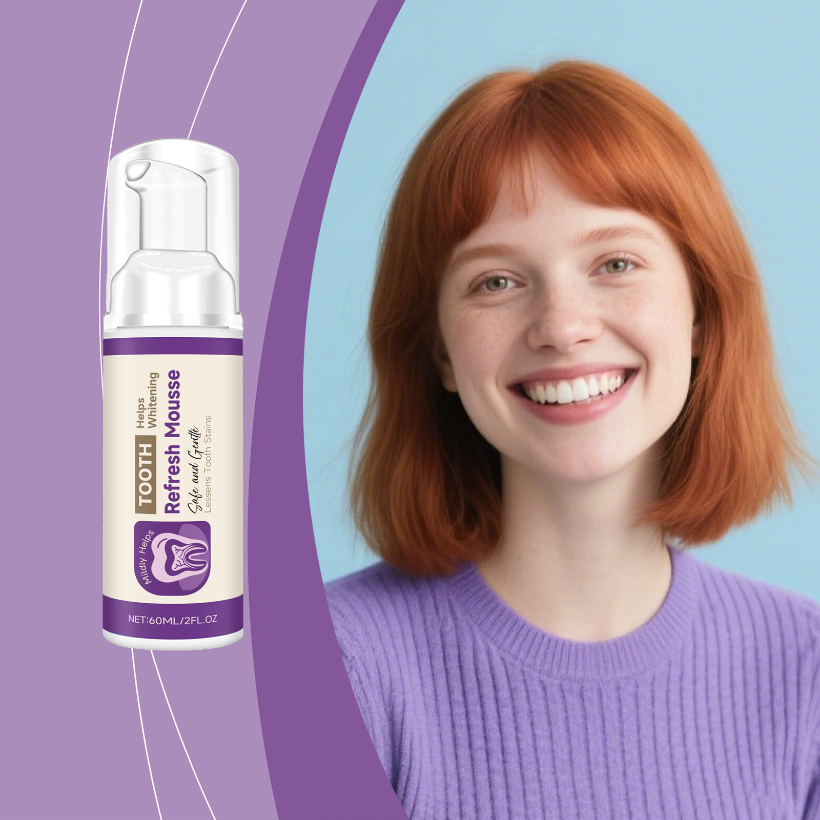 Teeth Fresh Mousse Mild Bright Protect Tooth Surface Clean Oral Odor Comfort Clean Care