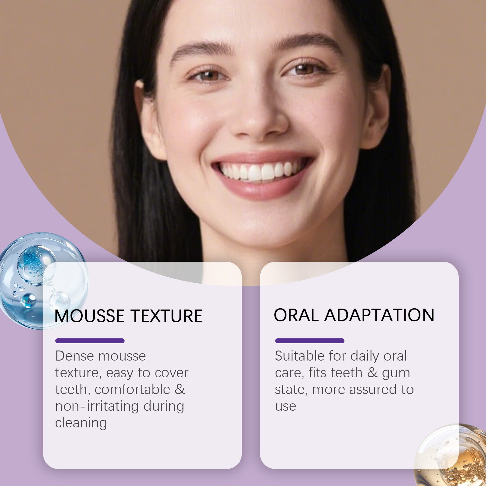 Teeth Fresh Mousse Mild Bright Protect Tooth Surface Clean Oral Odor Comfort Clean Care