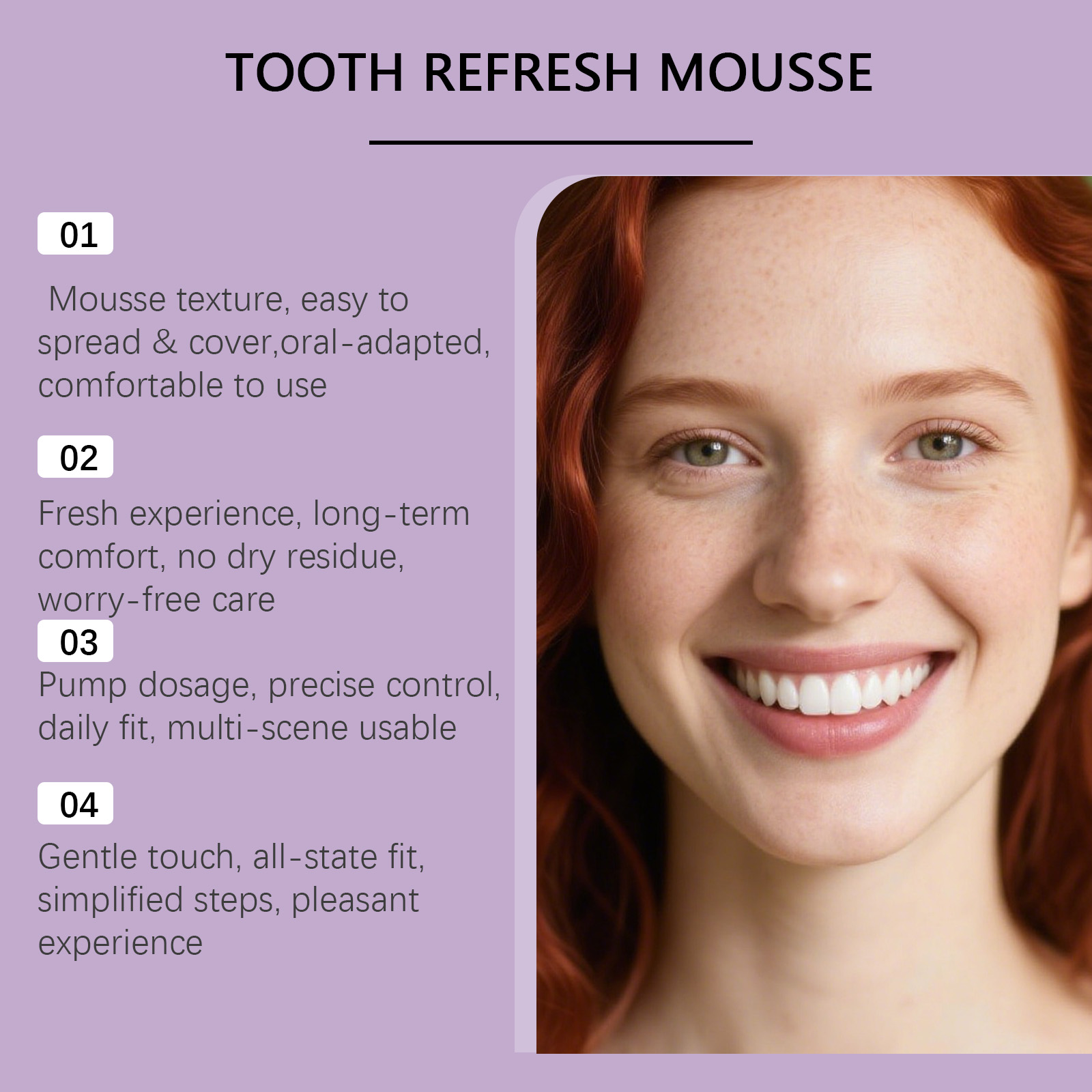 Teeth Fresh Mousse Mild Bright Protect Tooth Surface Clean Oral Odor Comfort Clean Care