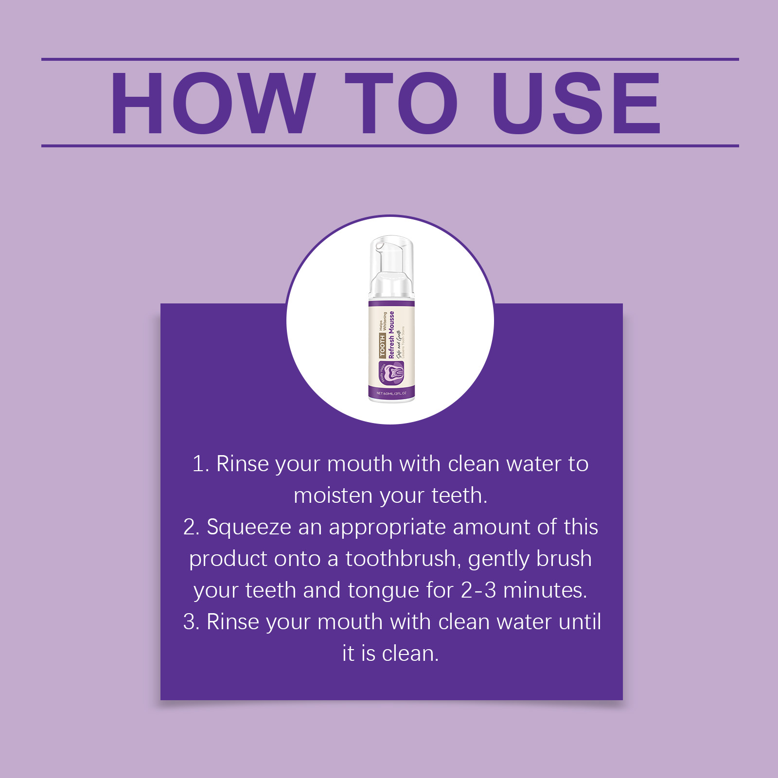 Teeth Fresh Mousse Mild Bright Protect Tooth Surface Clean Oral Odor Comfort Clean Care