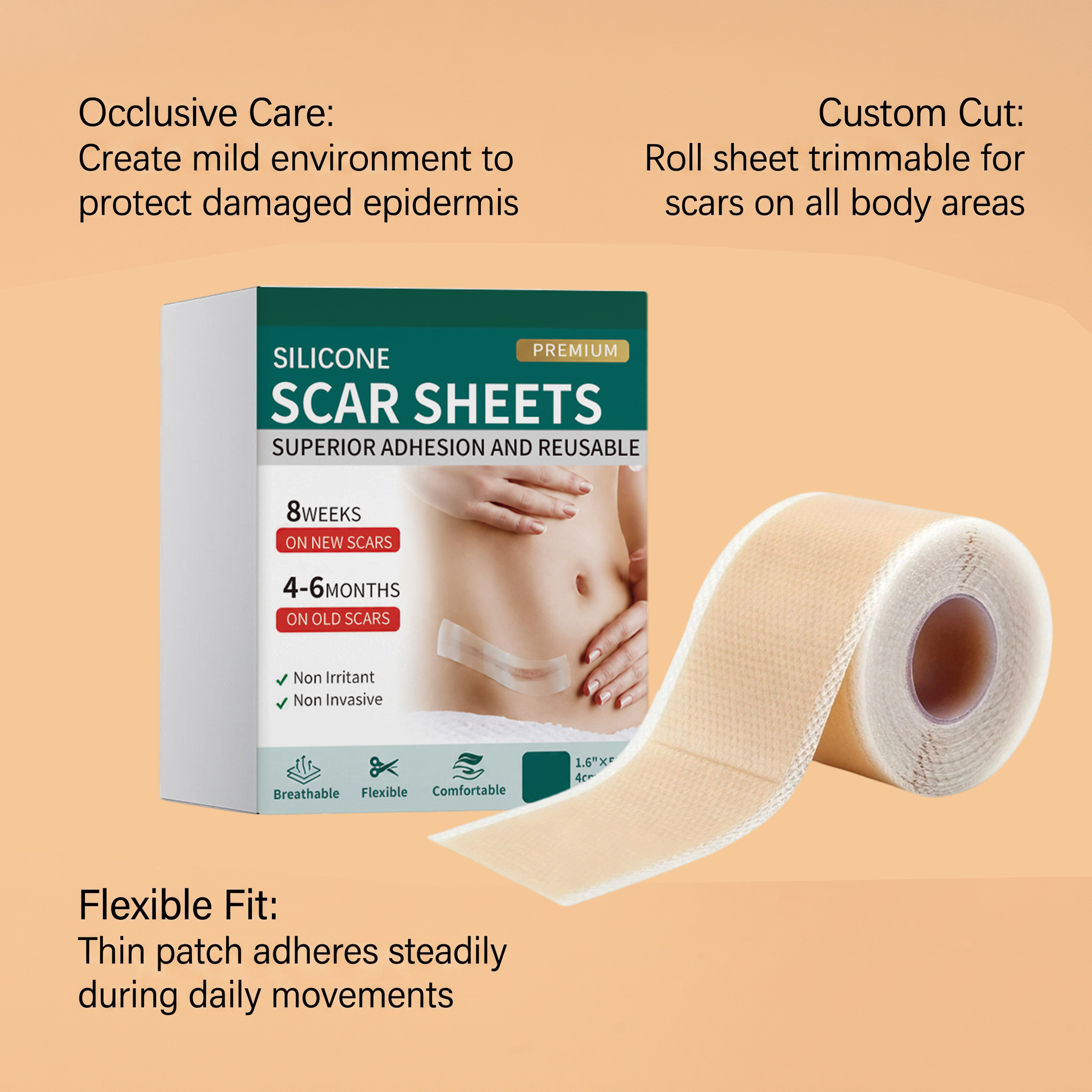 Skin Soft Patch Comfortable Fit Skin Friendly Breathable Delicate Smooth Light Conceal Defects Care Body Skin