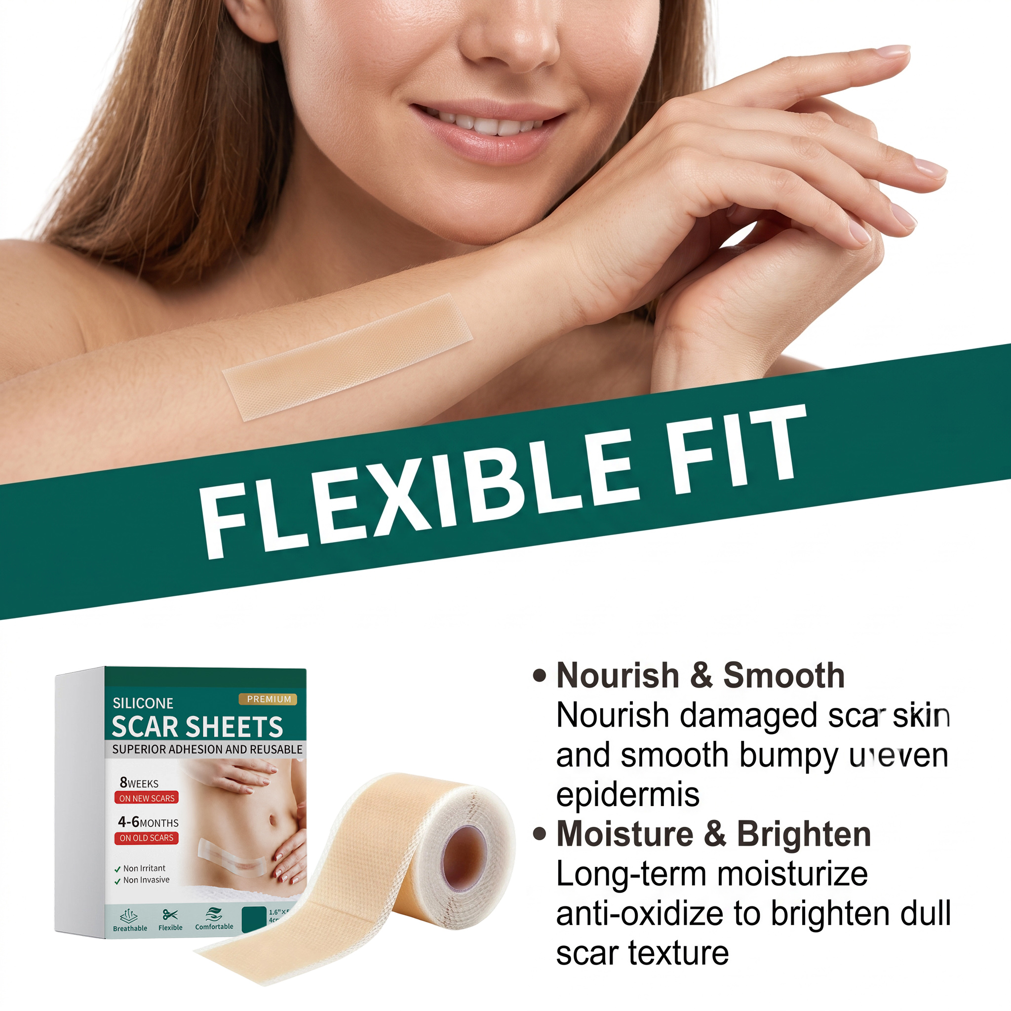 Skin Soft Patch Comfortable Fit Skin Friendly Breathable Delicate Smooth Light Conceal Defects Care Body Skin