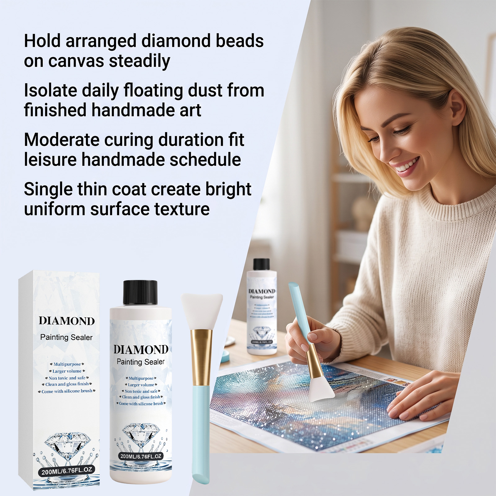 Diamond Painting Sealing Agent Diy Diamond Art Gloss Matte Shaping Glaze Antifouling Dustproof Protector