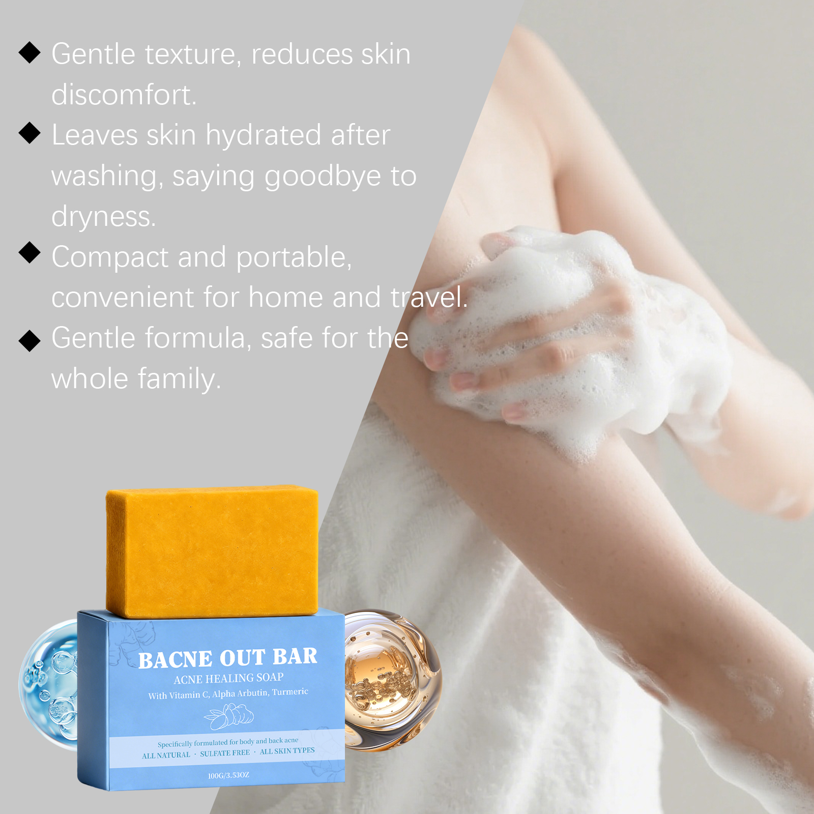 Body Cleansing Soap Gently Cleanses Skin Moisturizes Softens Brightens Nourishes Refreshes Purifies For Daily Bath Body Care