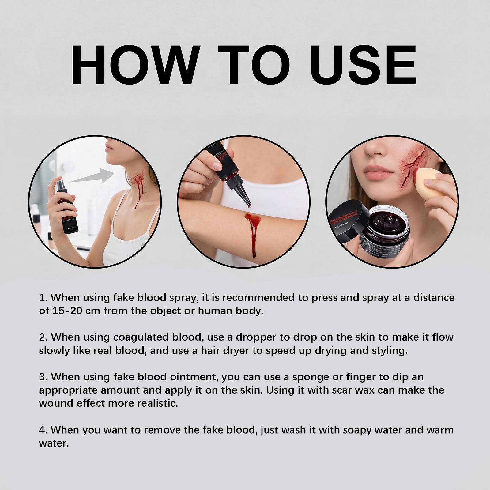 Halloween Fake Blood Makeup Set Build Festival Atmosphere Entertainment Horrible Party Blood Cosmetic
