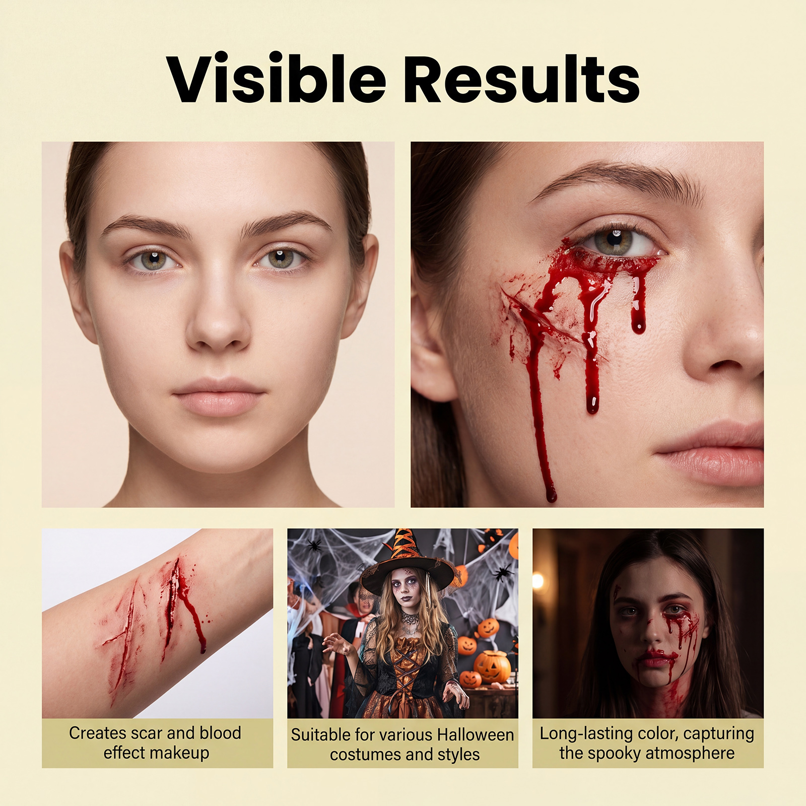 Halloween Fake Blood Makeup Set Build Festival Atmosphere Entertainment Horrible Party Blood Cosmetic