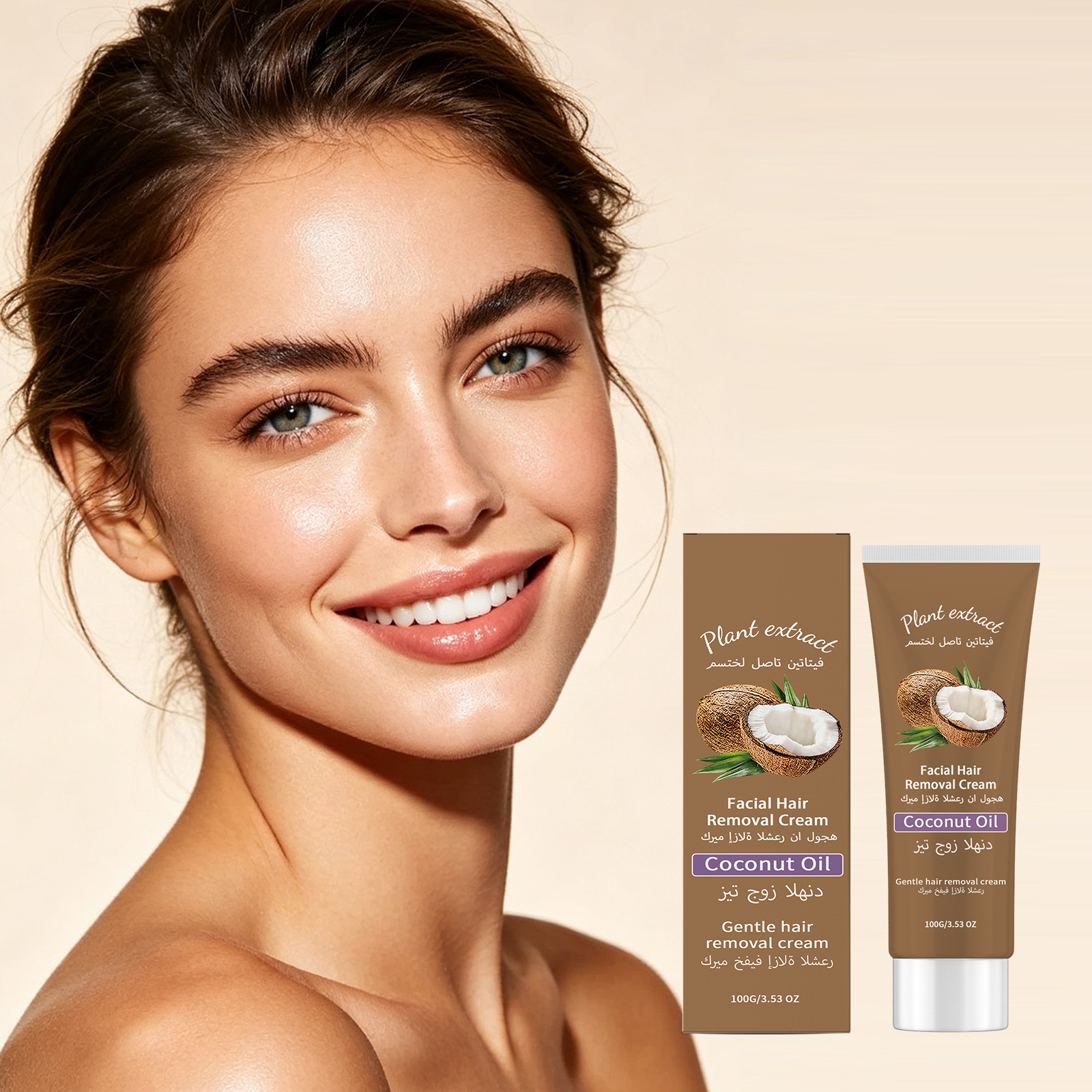 Facial Hair Removal Cream Gentle Cleansing Delicate Smooth Skin Portable Easy Operation Downy Lip Hair