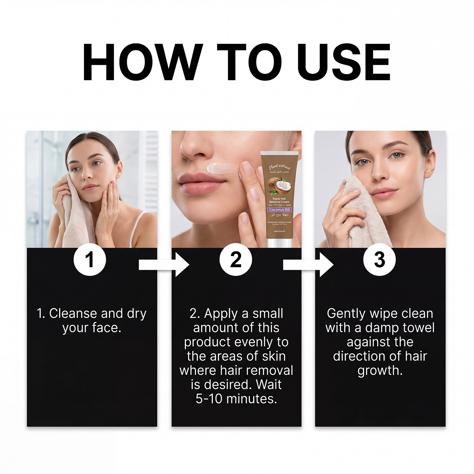 Facial Hair Removal Cream Gentle Cleansing Delicate Smooth Skin Portable Easy Operation Downy Lip Hair
