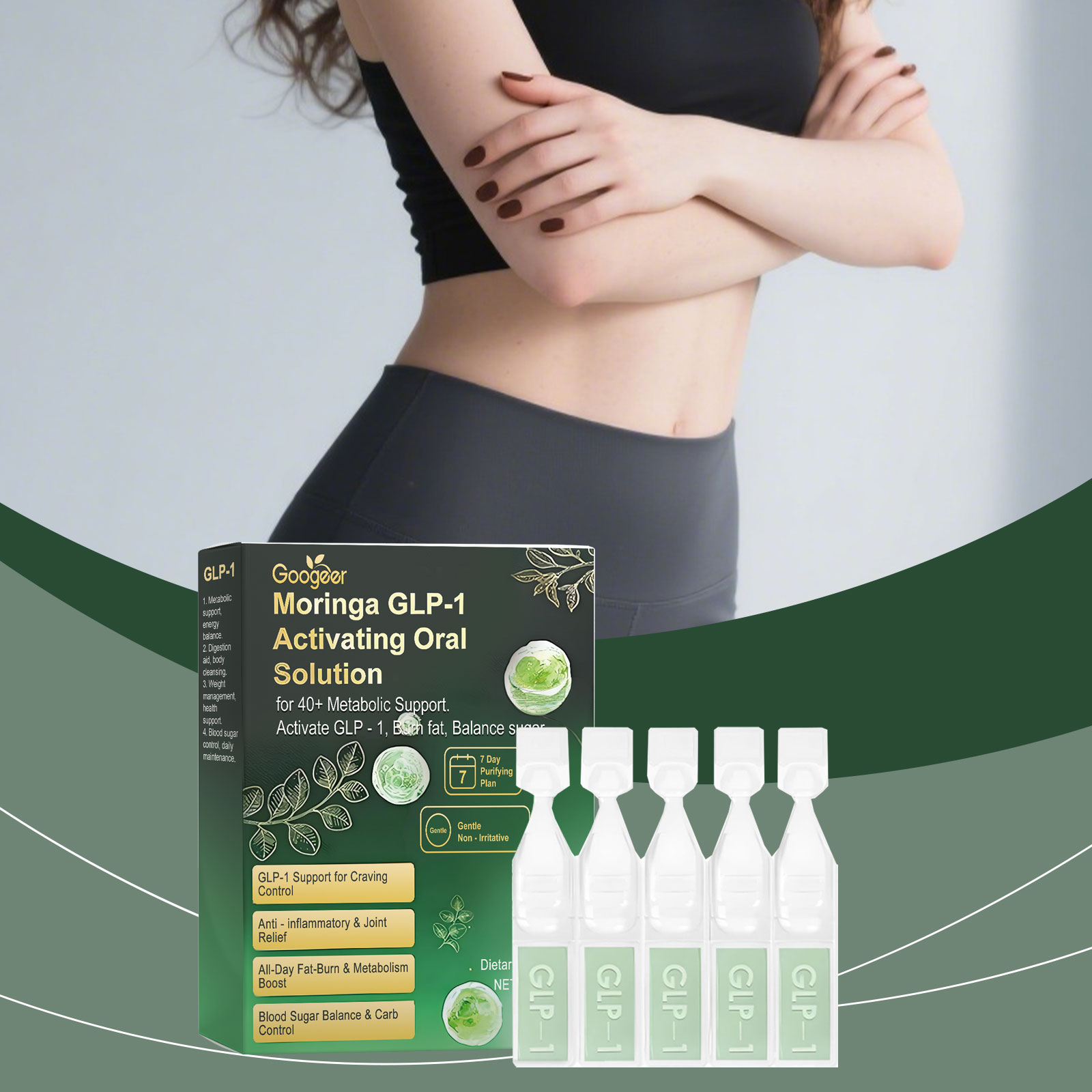 Glp1 Moringa Slimming Drops Body Treatment For Whole Body Fat Reduction And Shaping