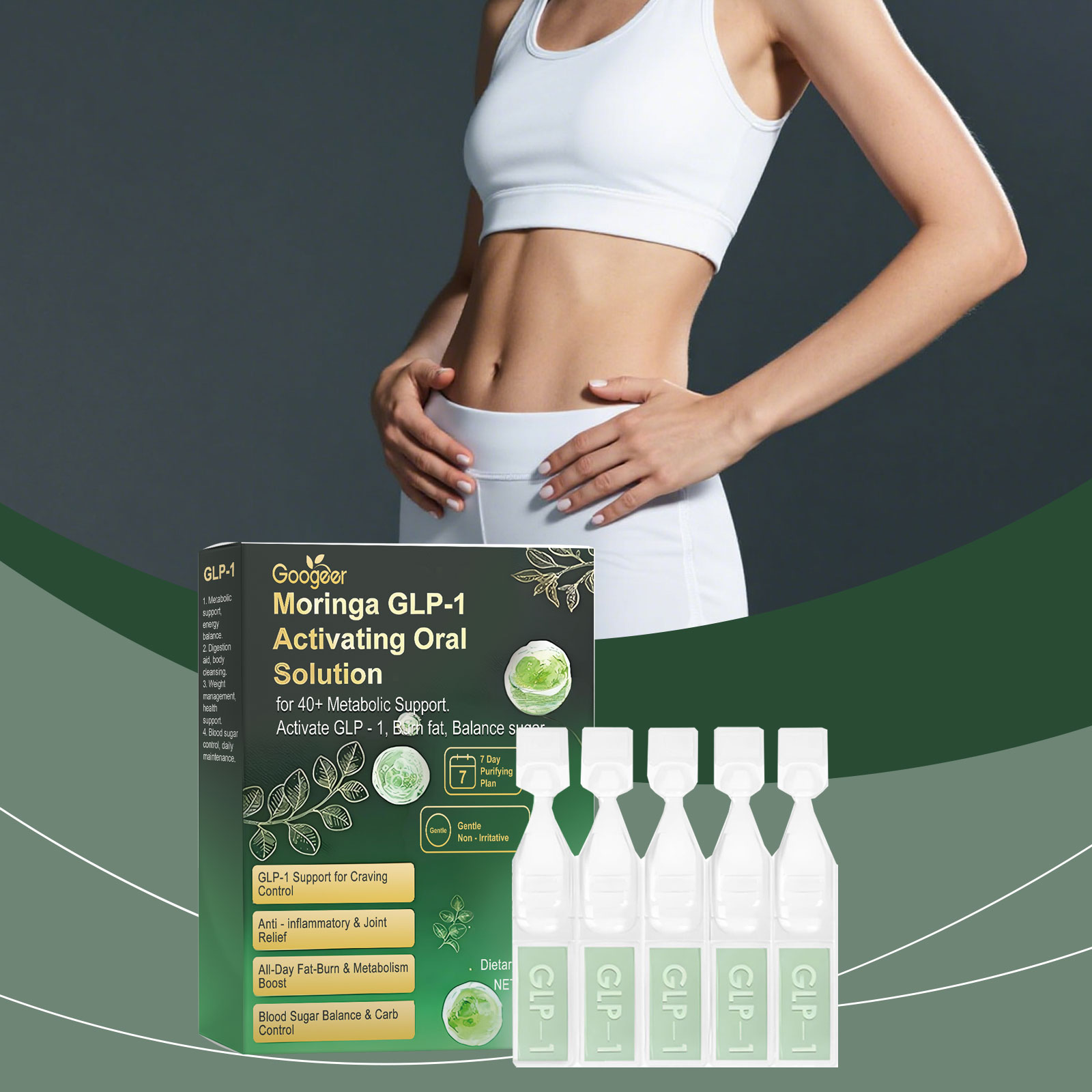 Glp1 Moringa Slimming Drops Body Treatment For Whole Body Fat Reduction And Shaping