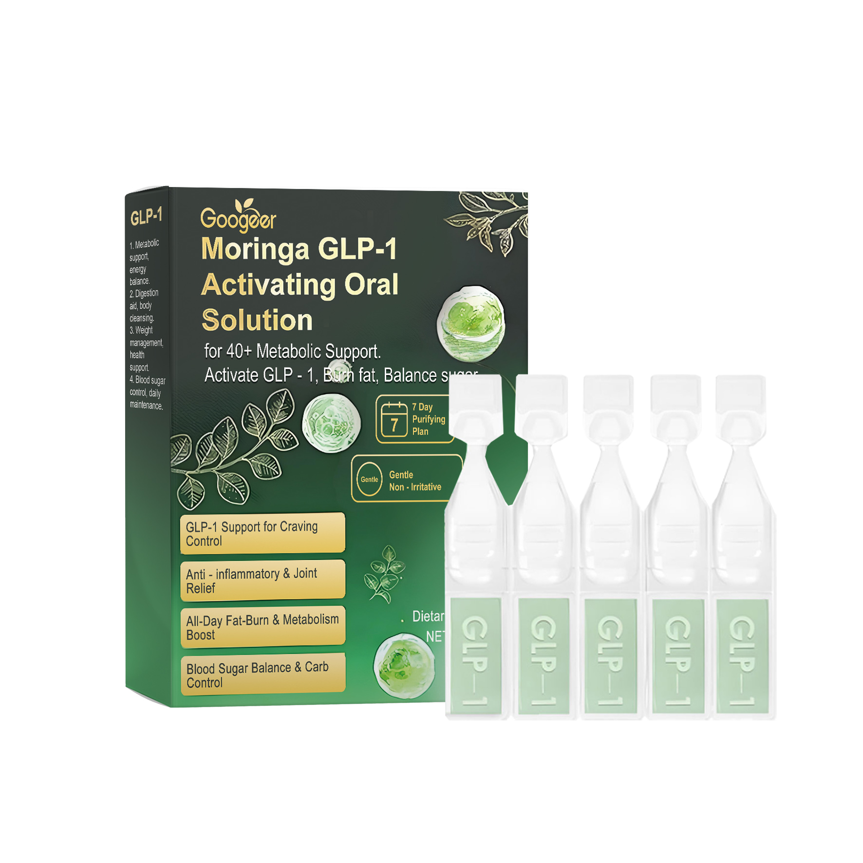 Glp1 Moringa Slimming Drops Body Treatment For Whole Body Fat Reduction And Shaping