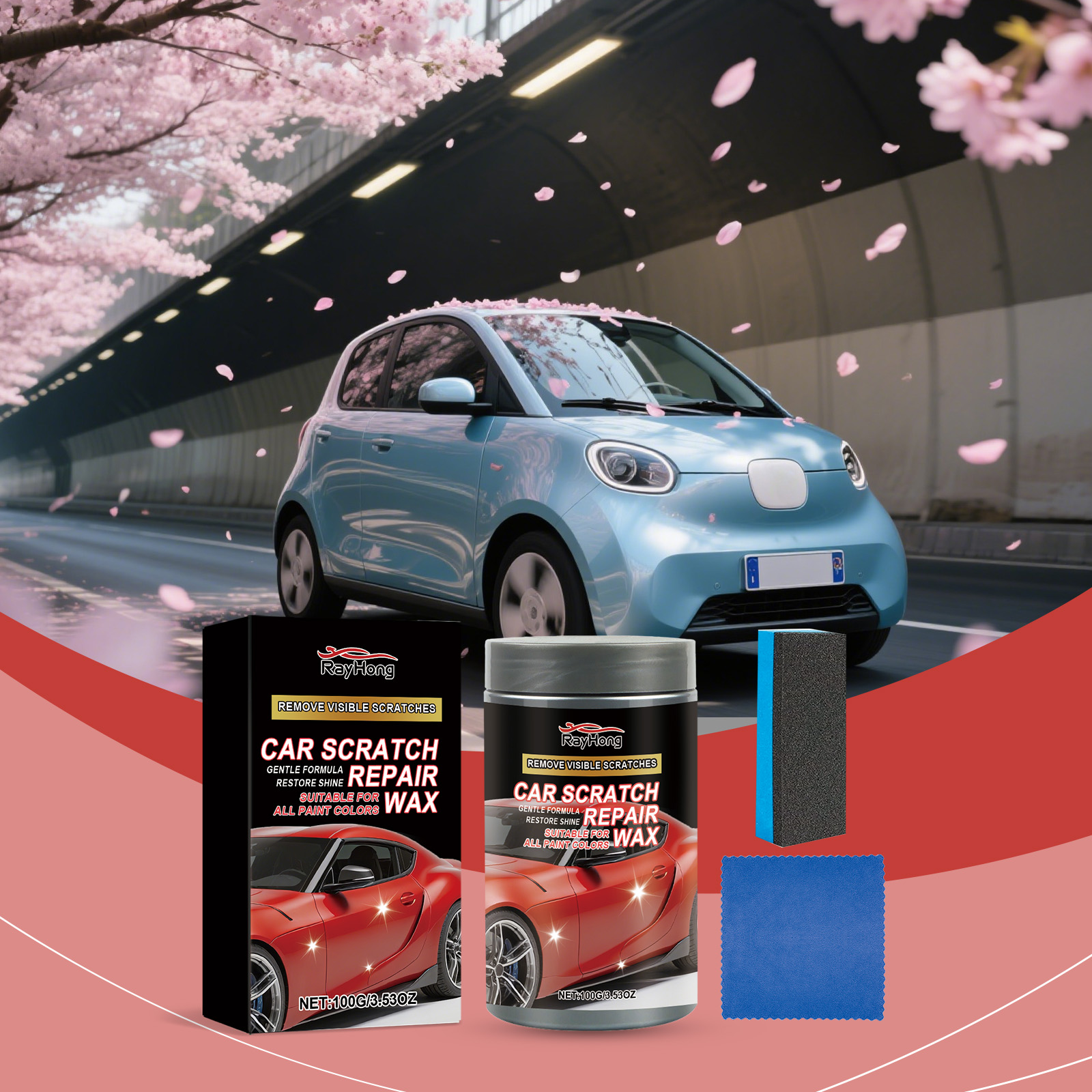 Car Scratch Care Wax Kit Paint Scratch Renew Polish Sand Surface Maintenance Care For Auto Coat