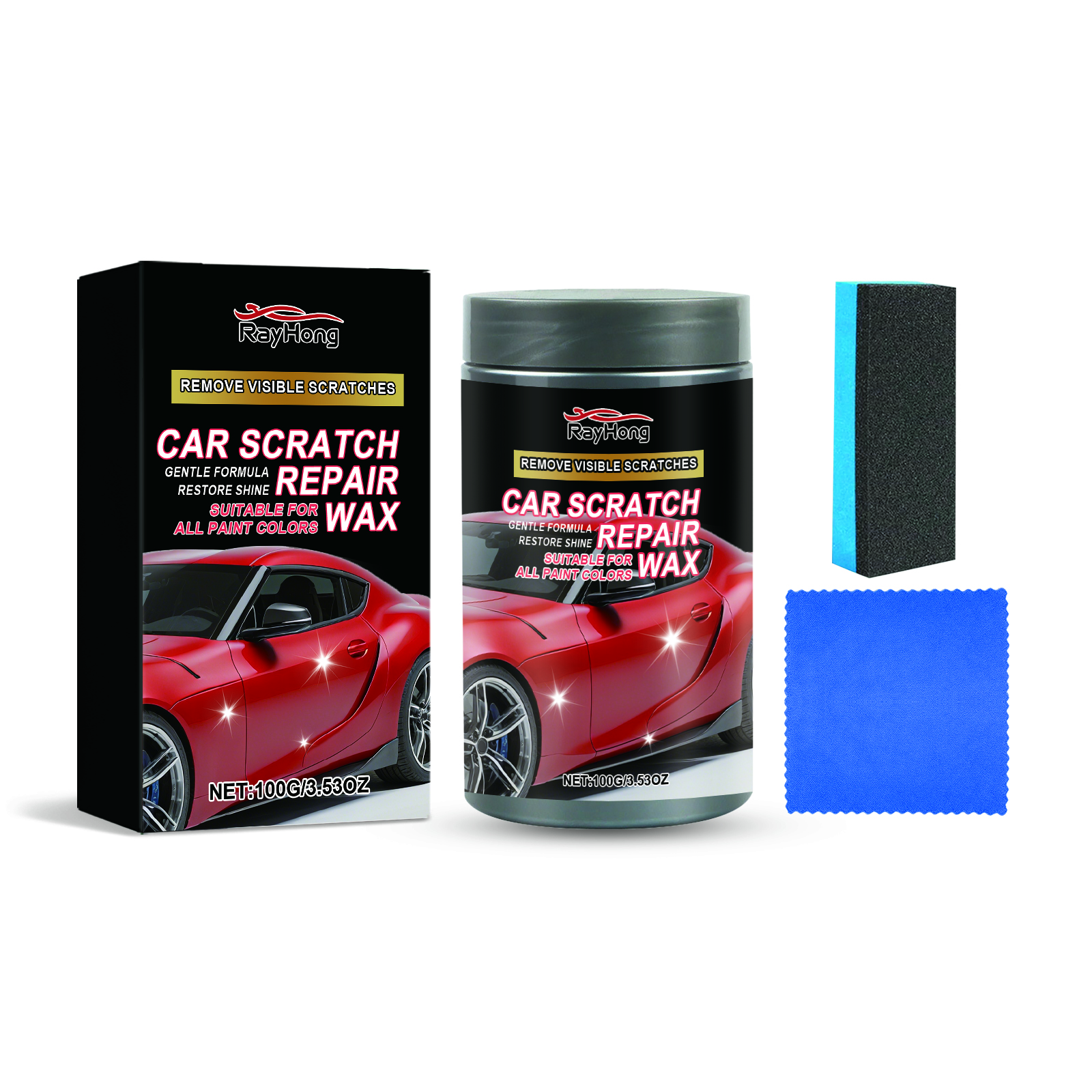 Car Scratch Care Wax Kit Paint Scratch Renew Polish Sand Surface Maintenance Care For Auto Coat