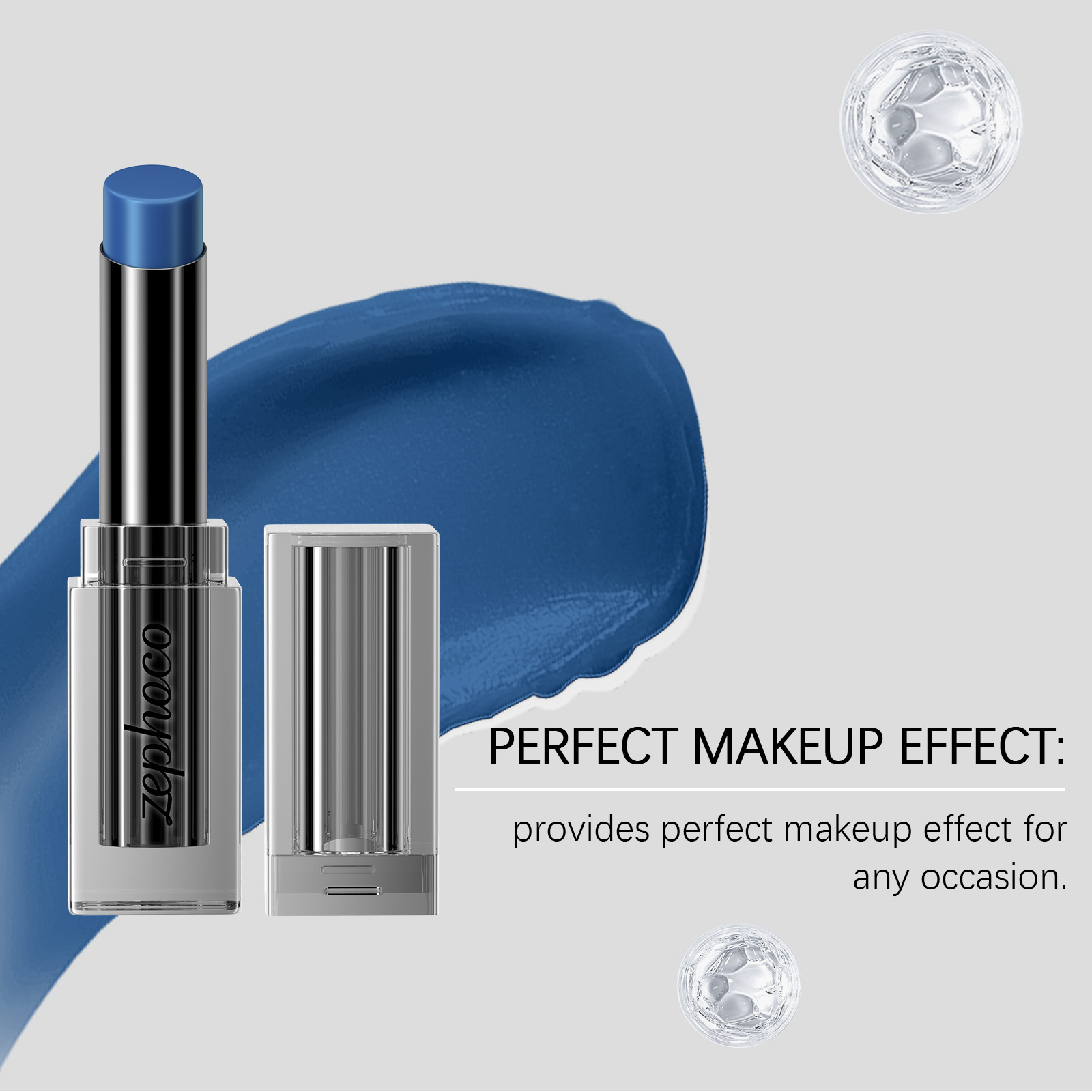 (Midnight Blue) Temperature Changing Lip Balm Care Nourish Moisturize Hydrate Improve Dry Lip Skin Balm