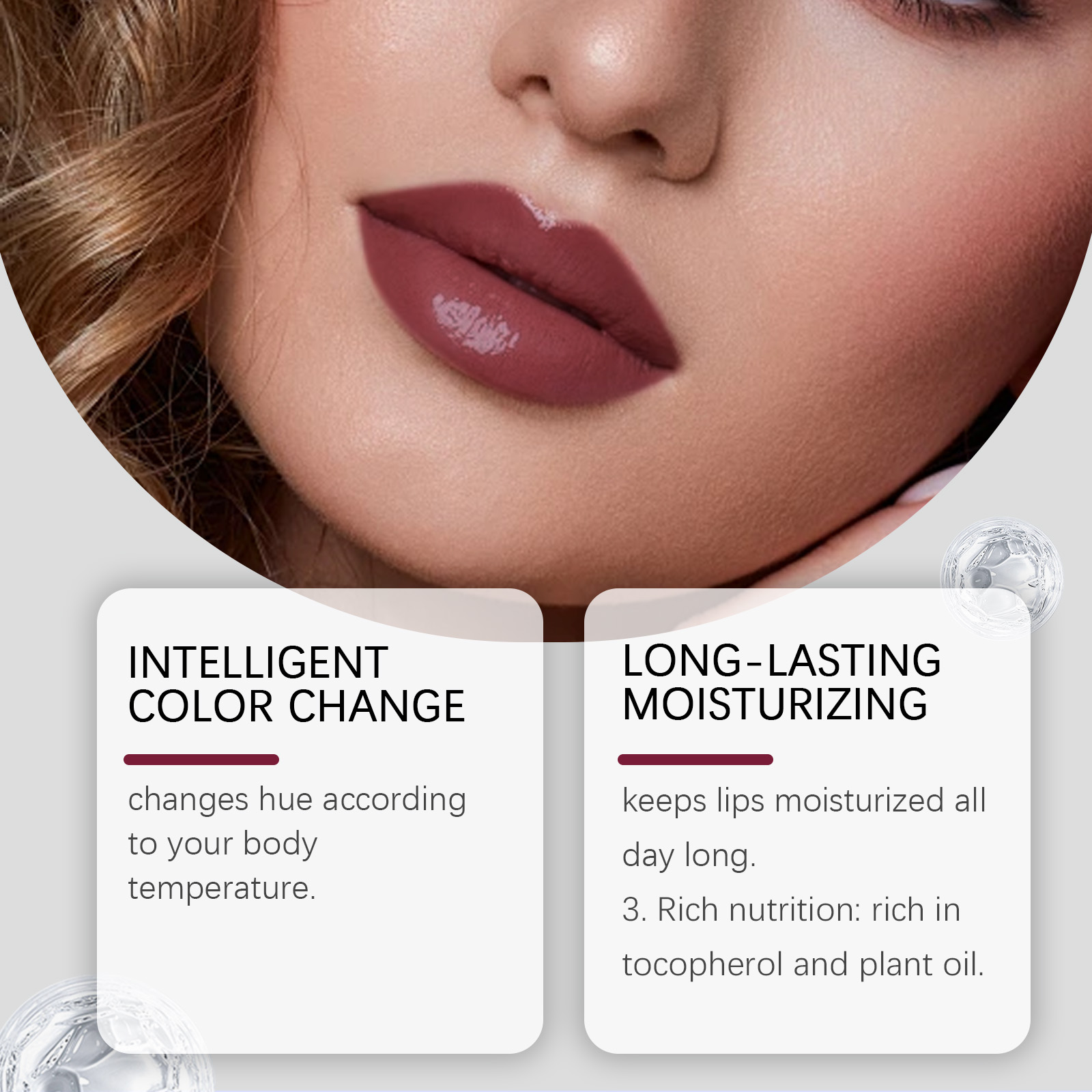 (Midnight Blue) Temperature Changing Lip Balm Care Nourish Moisturize Hydrate Improve Dry Lip Skin Balm