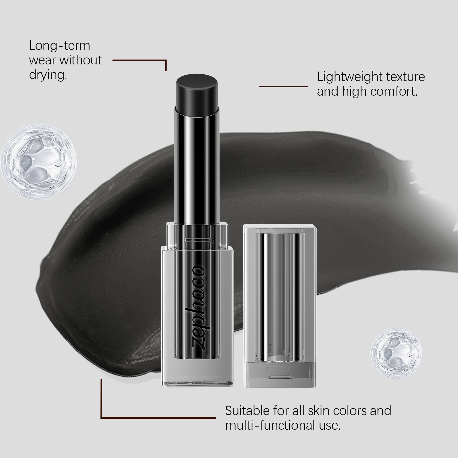 (Midnight Blue) Temperature Changing Lip Balm Care Nourish Moisturize Hydrate Improve Dry Lip Skin Balm