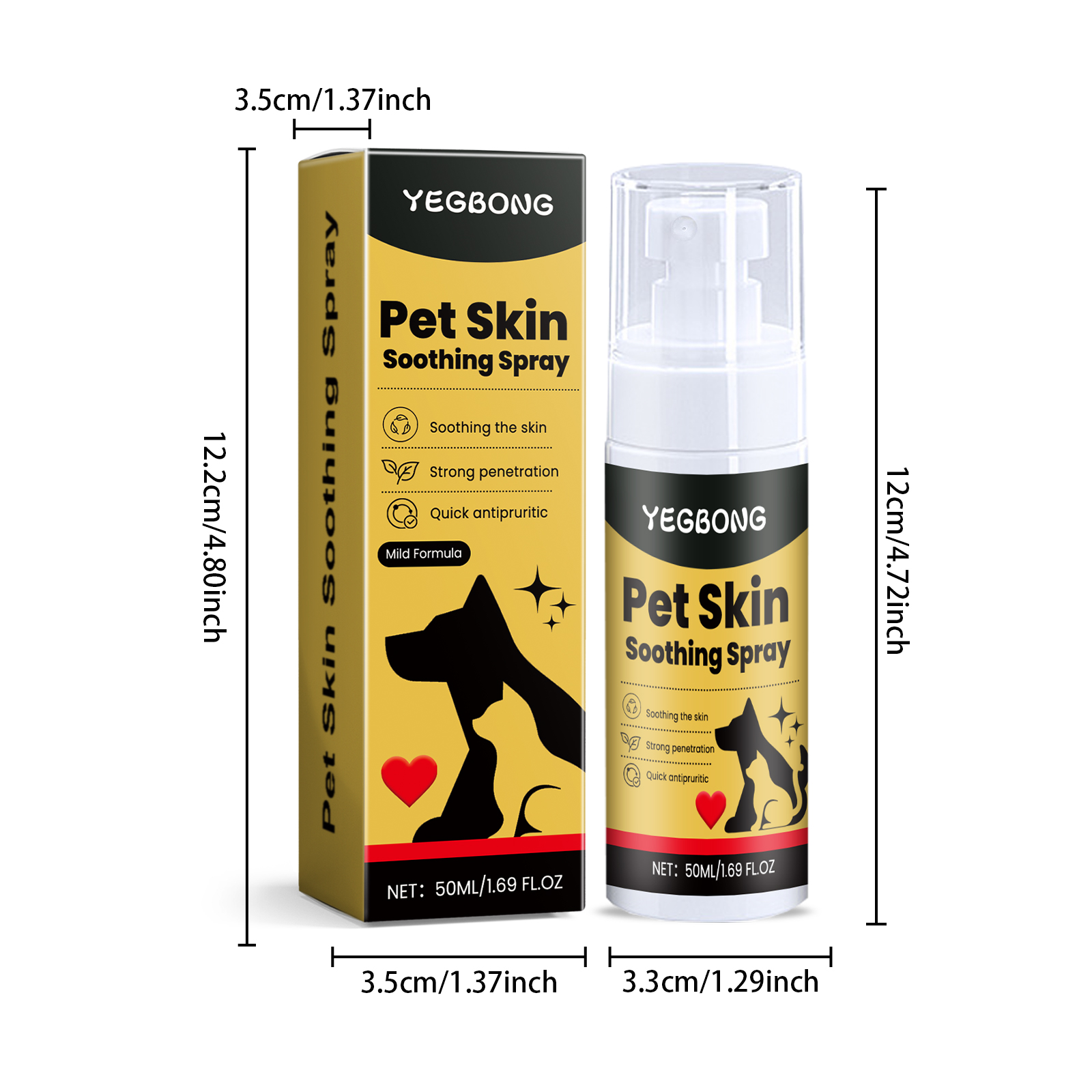 Pet Skin Care Spray With Mild Ingredients Relieve Pet Skin Discomfort External Care Spray